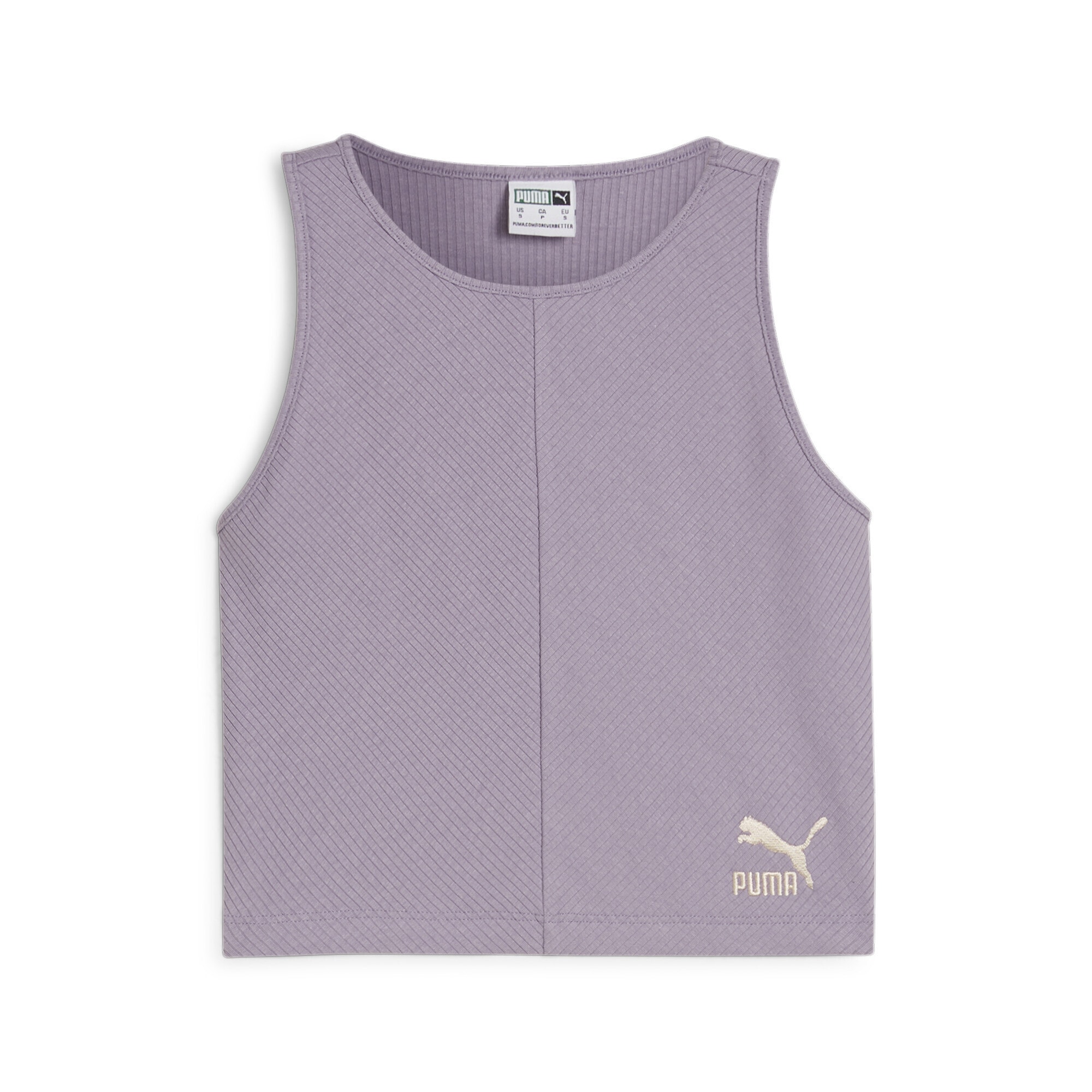 PUMA Crop-Top "CLASSICS Geripptes Crop-Top Damen"