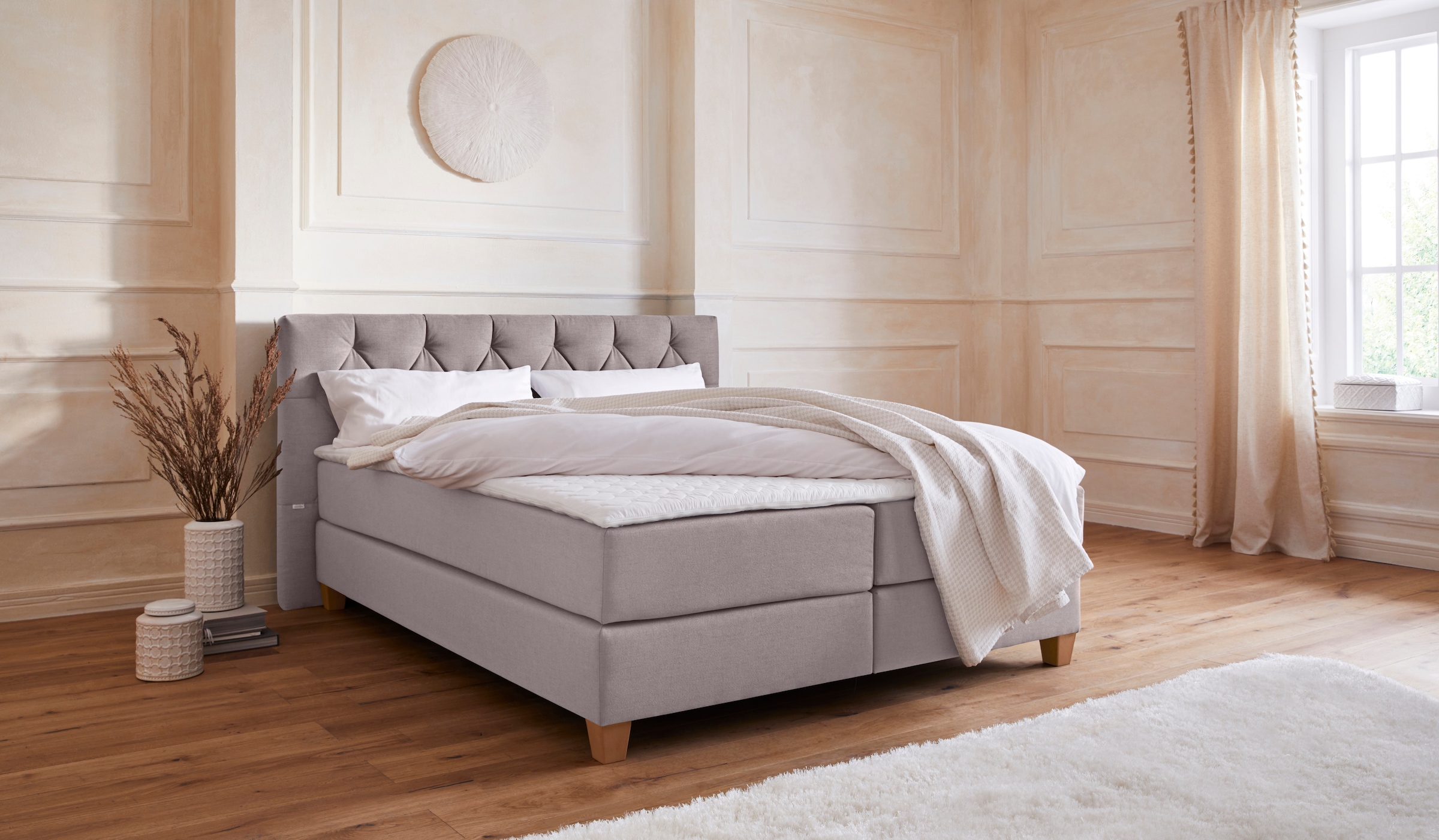 Home affaire Boxspringbett "Harmones", in 3 Breiten, Härtegrad auch im Mix günstig online kaufen