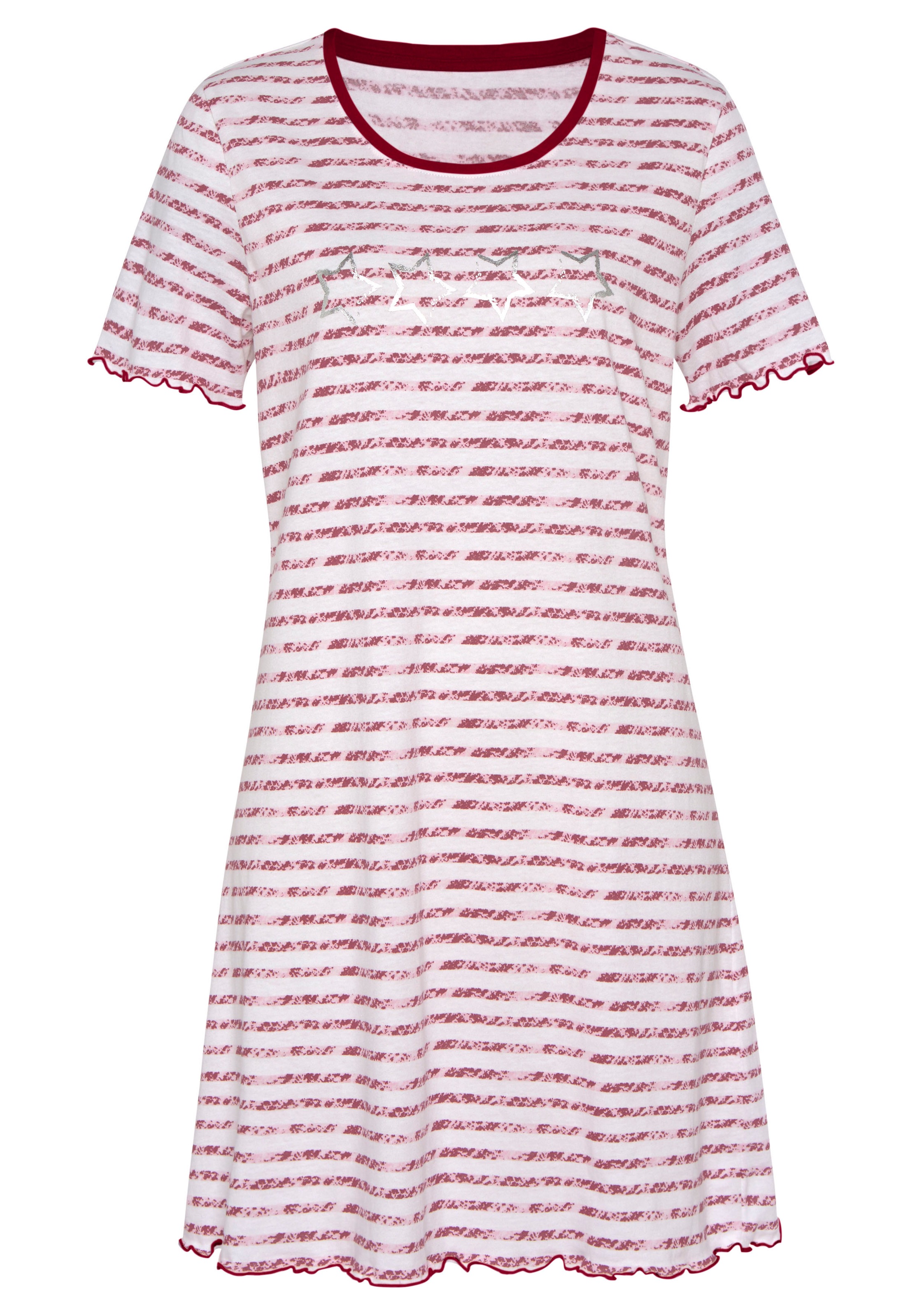 Vivance Dreams Sleepshirt 1-teilig, mit Kräuselsaum günstig online kaufen