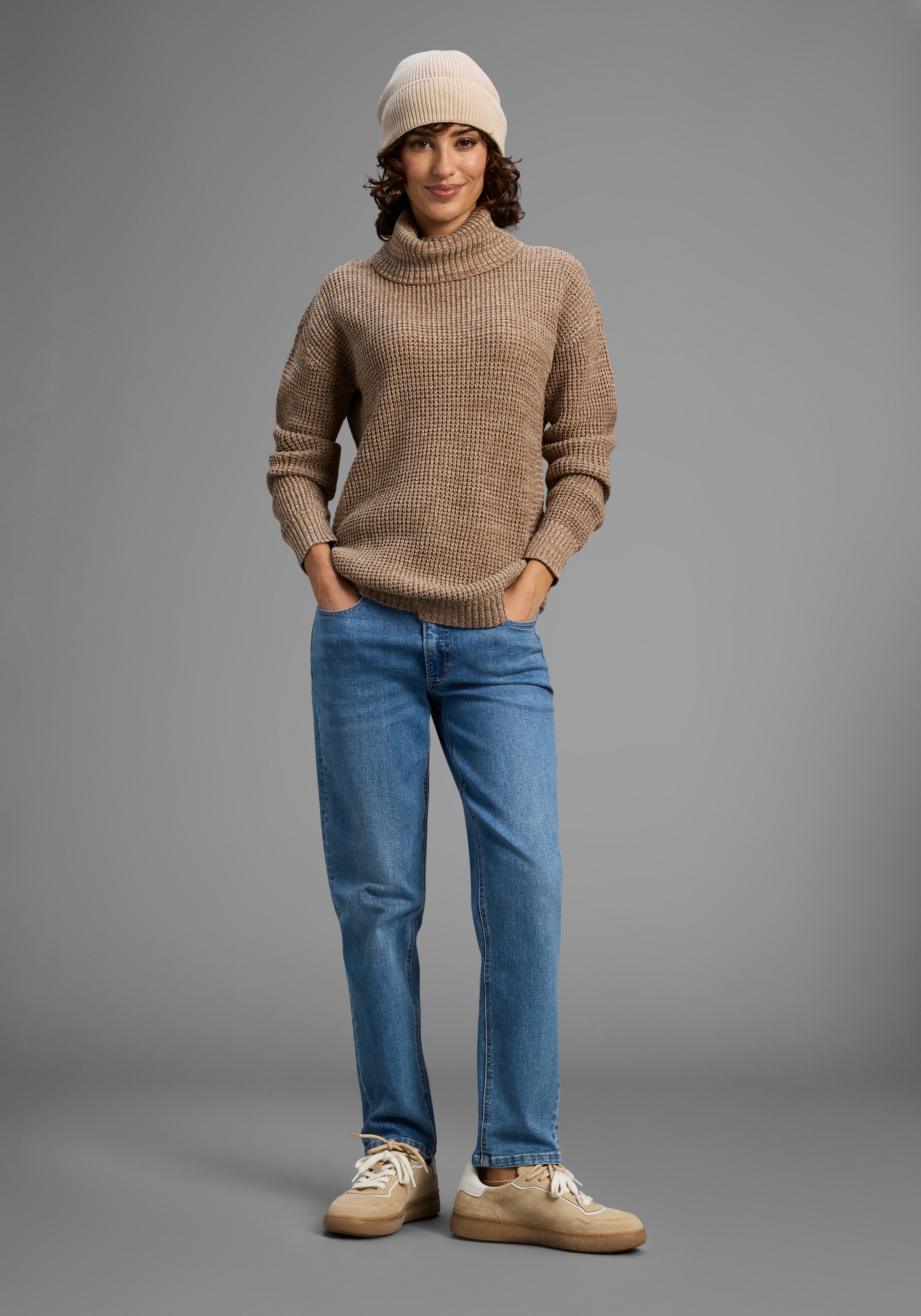 Laura Scott Rollkragenpullover, im lässigen Fit mit Waffelstruktur - NEUE KOLLEKTION