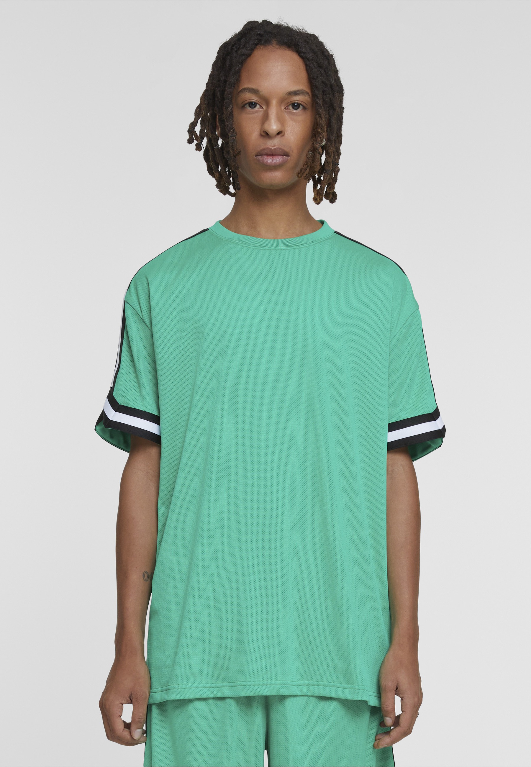 URBAN CLASSICS T-Shirt »Urban Classics Herren Oversized Stripes Mesh Tee« 1 Stk.
