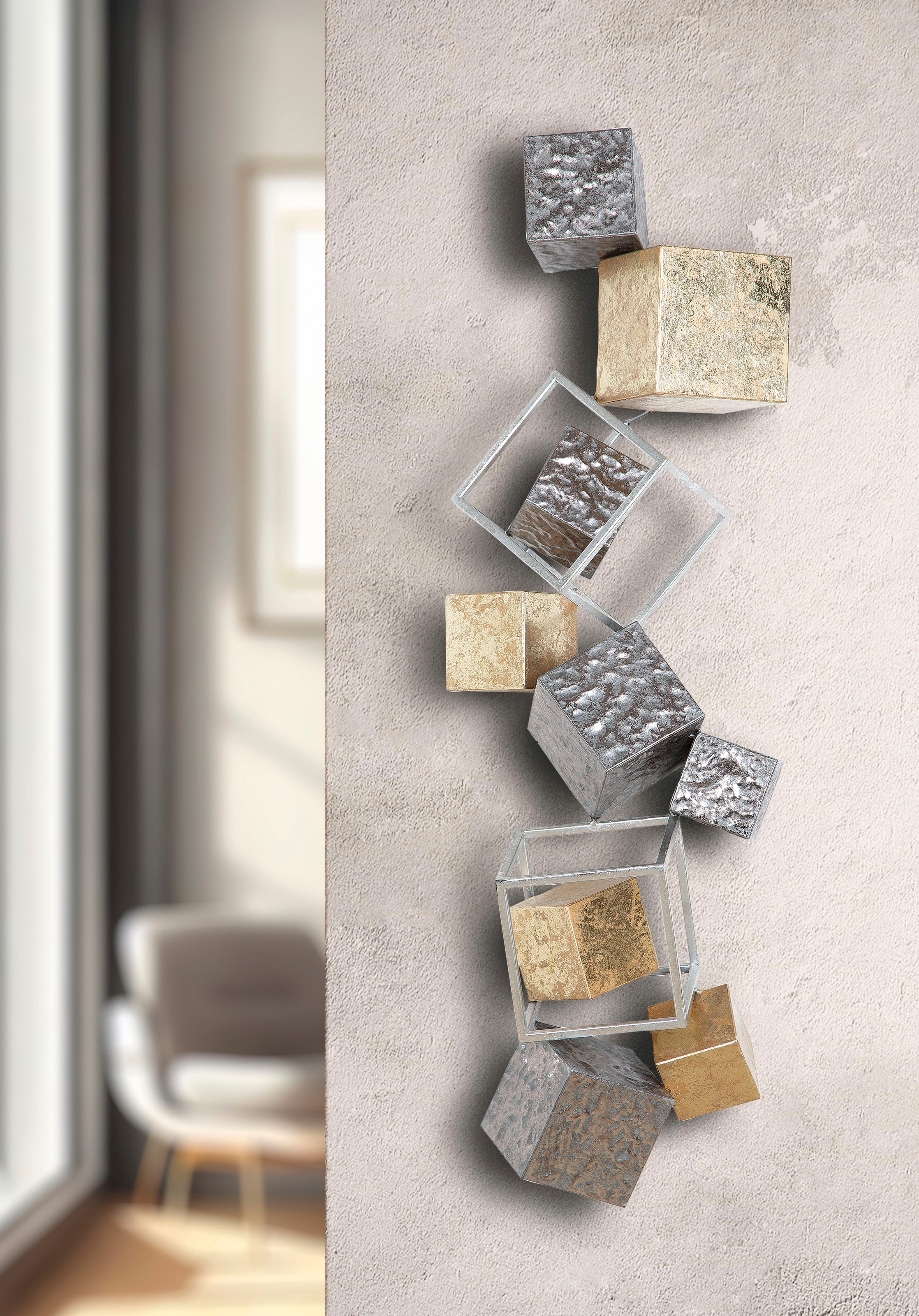 Casablanca by Gilde Wanddekoobjekt "Wandrelief Cubes" günstig online kaufen