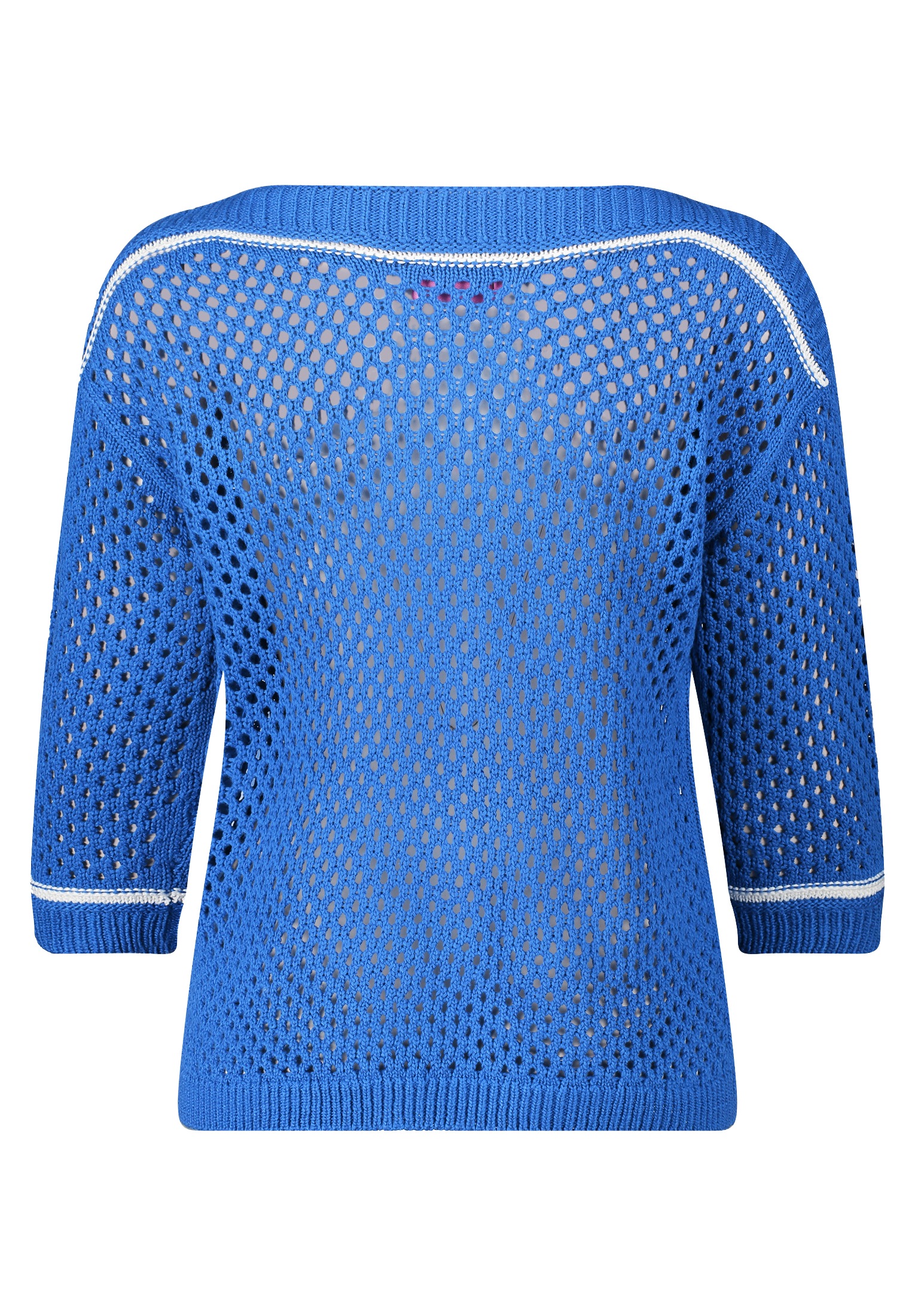Betty Barclay Strickpullover »Betty Barclay Lochstrick-Pullover mit Strickdetails«, (1 tlg.), Kontraststeppung