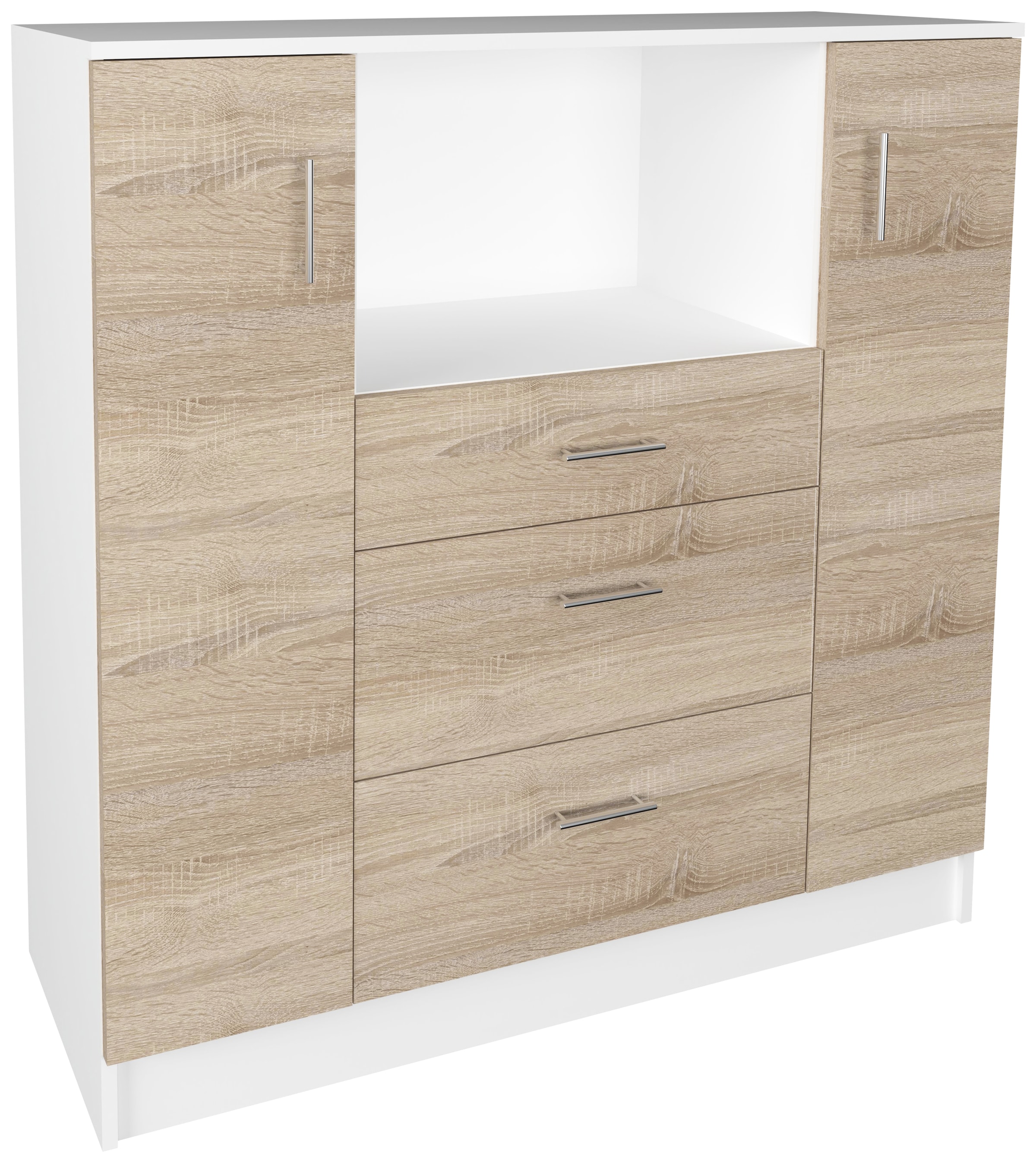 VCM Unterschrank »VCM Küchenschrank | Maße ca. H. 110 x B. 109 x T. 40 cm | Mikrowellenschrank mit drei Schubladen | Unterschrank schlicht | Küchenmöbel - Esilo«, (1 St.)