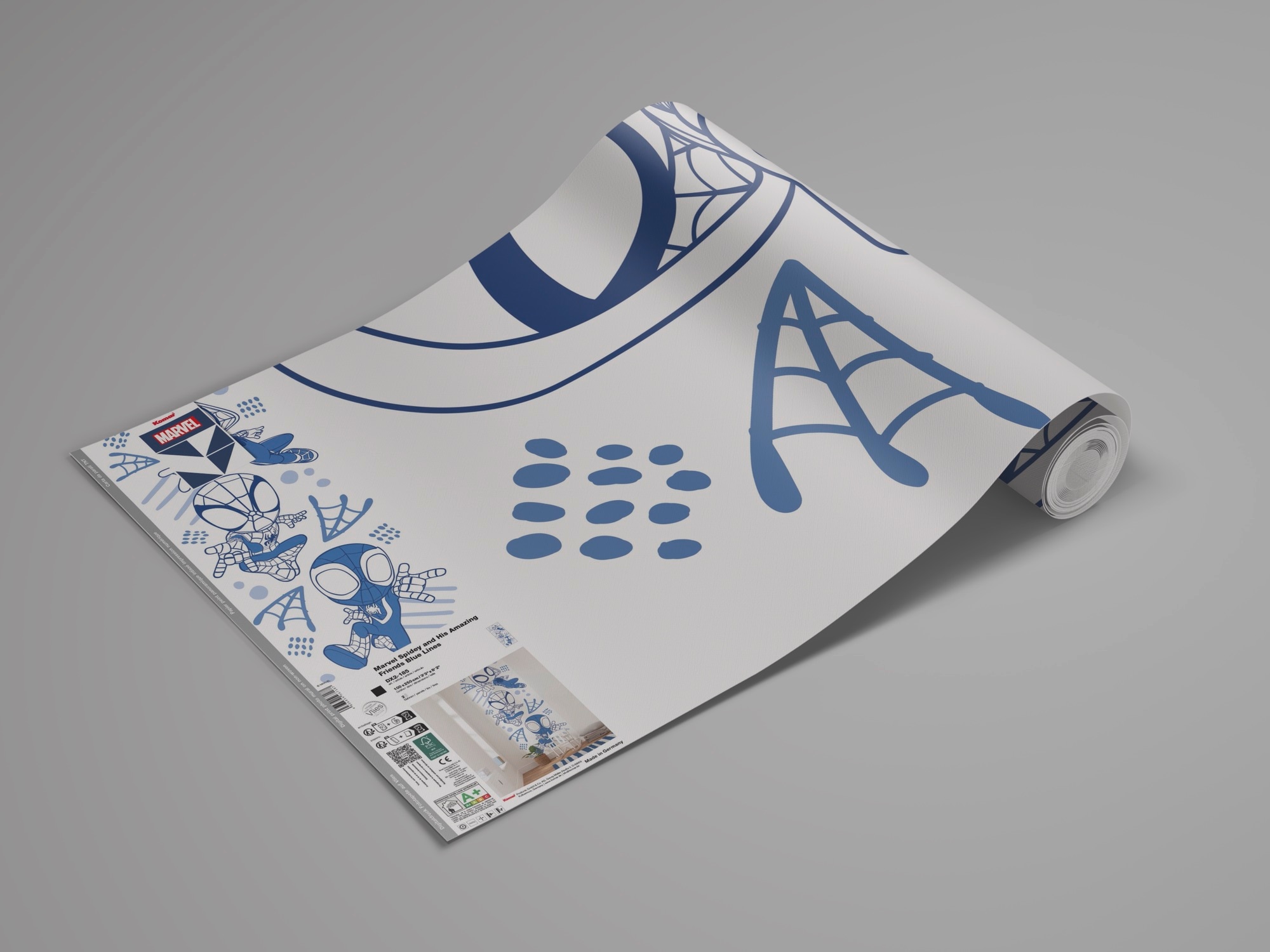 Komar Kindertapete »Marvel Spidey and His Amazing Friends Blue Lines«, bedruckt