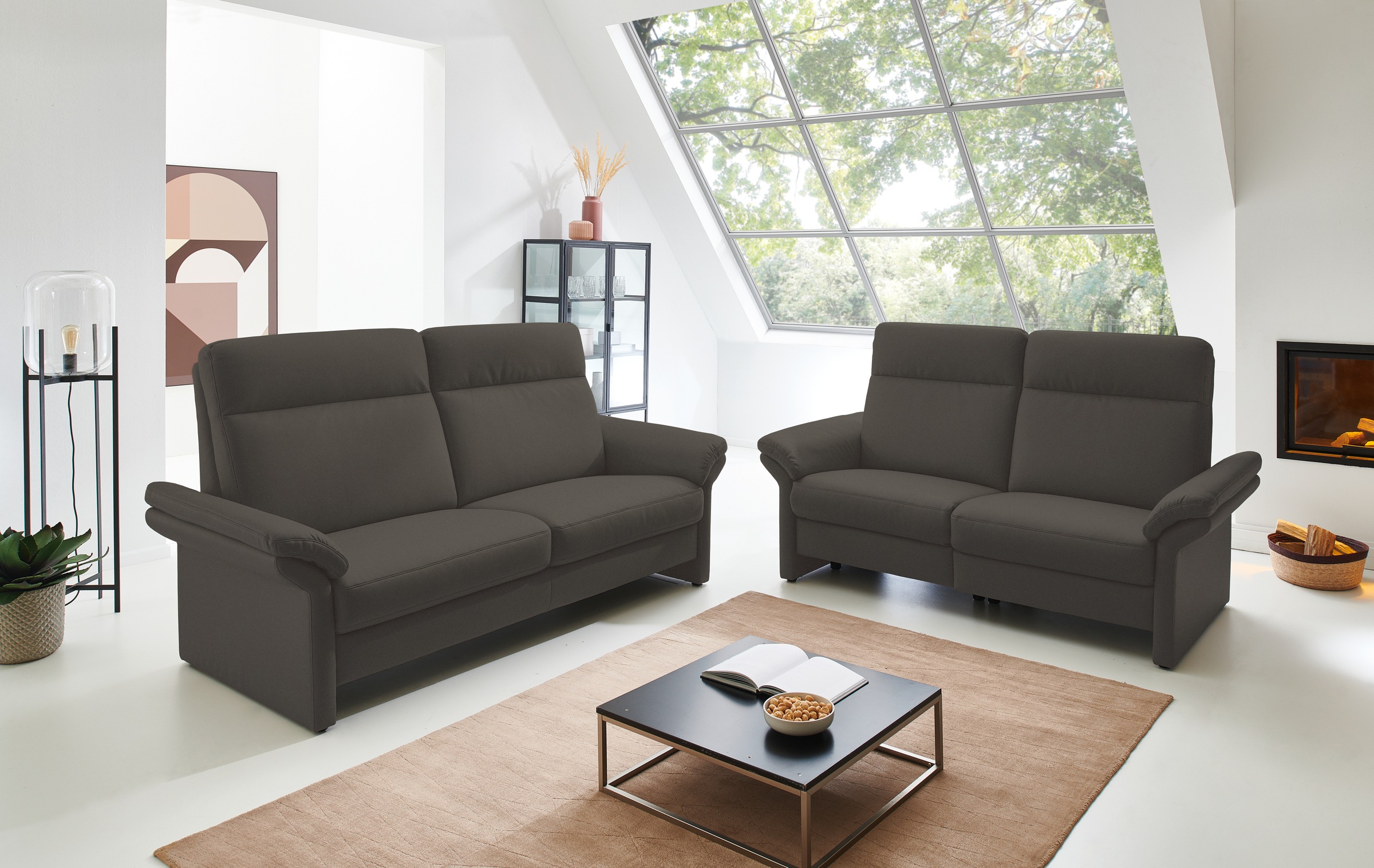 Places of Style 2,5-Sitzer »Senise, Breite 186 cm, Armteilverstellung, Federkern«, wahlweise auch mit Relaxfunktion auf beiden Seiten