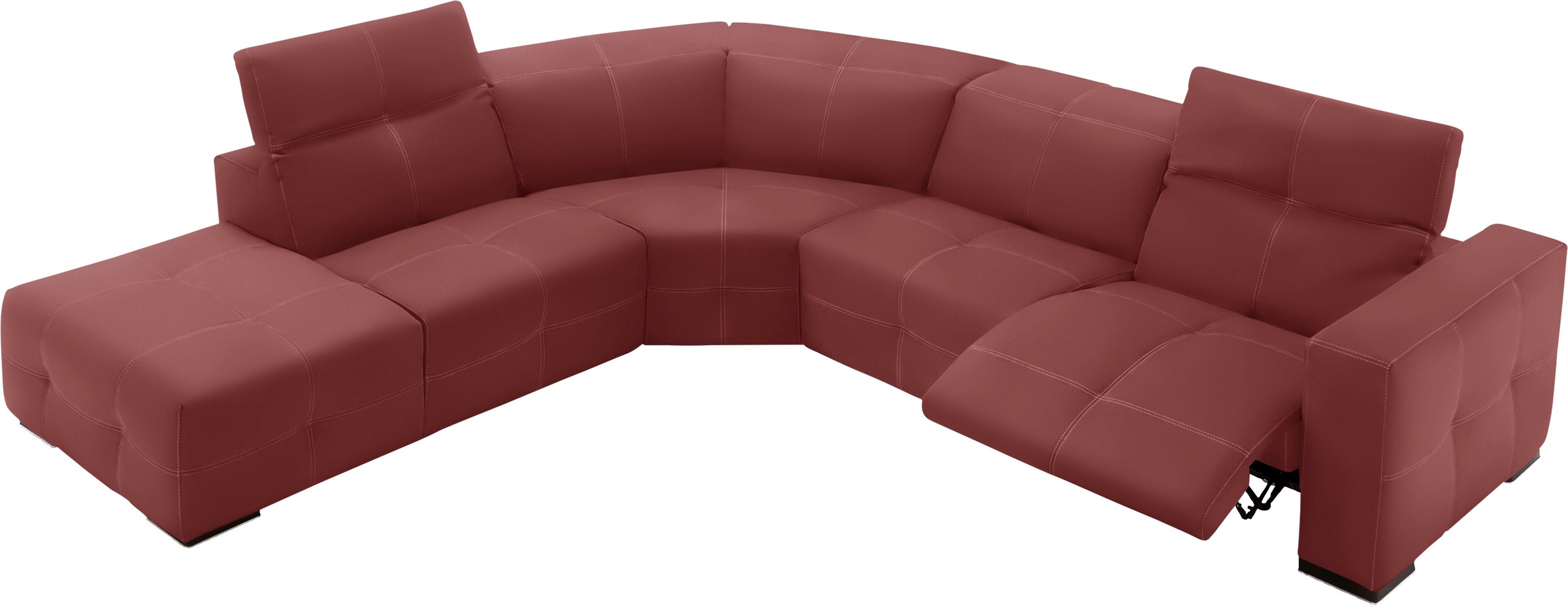 Egoitaliano Ecksofa "Sauvanne, Designsofa der Extraklasse, elegant und bequem, L-Form" wahlweise mit elektrischer Relaxfunktion, Kopfteilverstellung