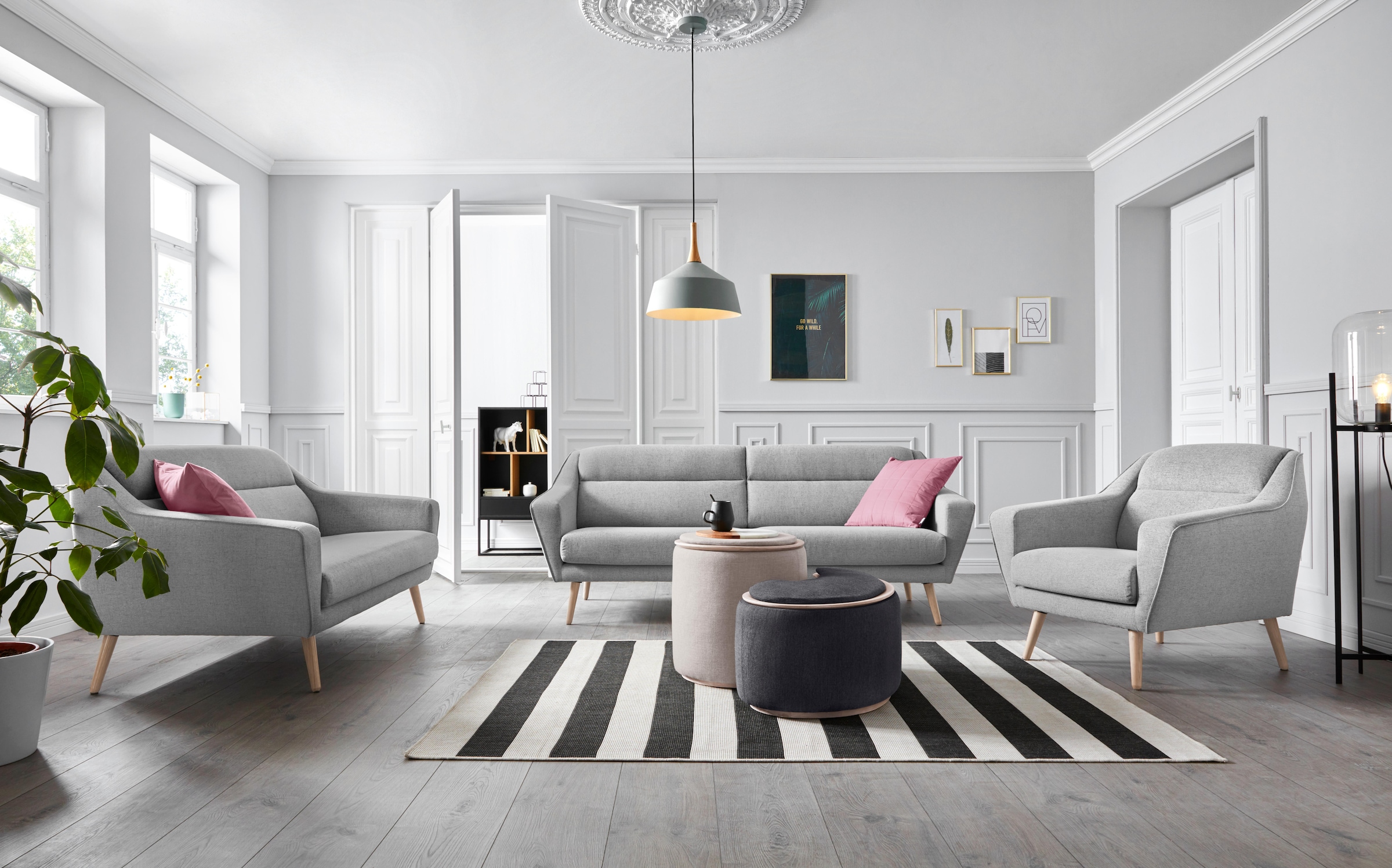andas Sessel »Bille«, mit Naht im Rückenkissen und Eiche-Beinen, Design by Morten Georgsen