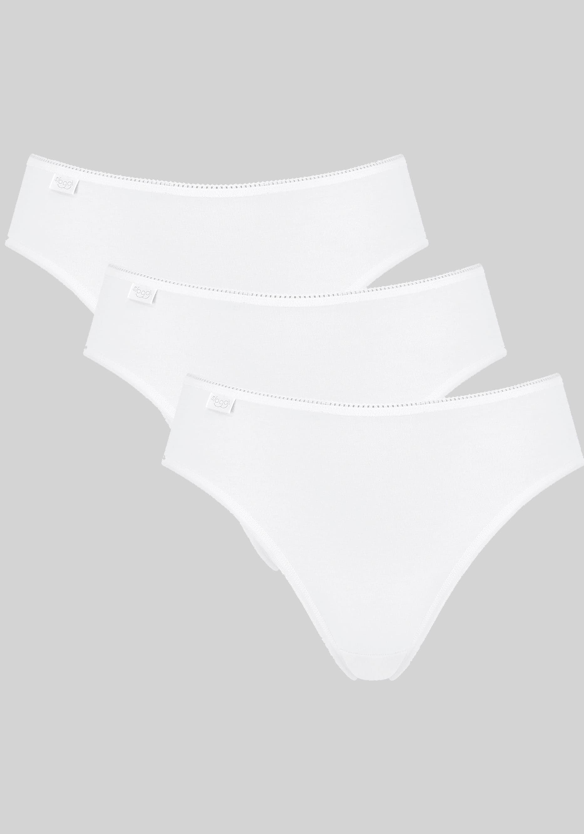 sloggi Taillenslip "24/7 Cotton" elastischer Bund mit Spitze, flache Nähte