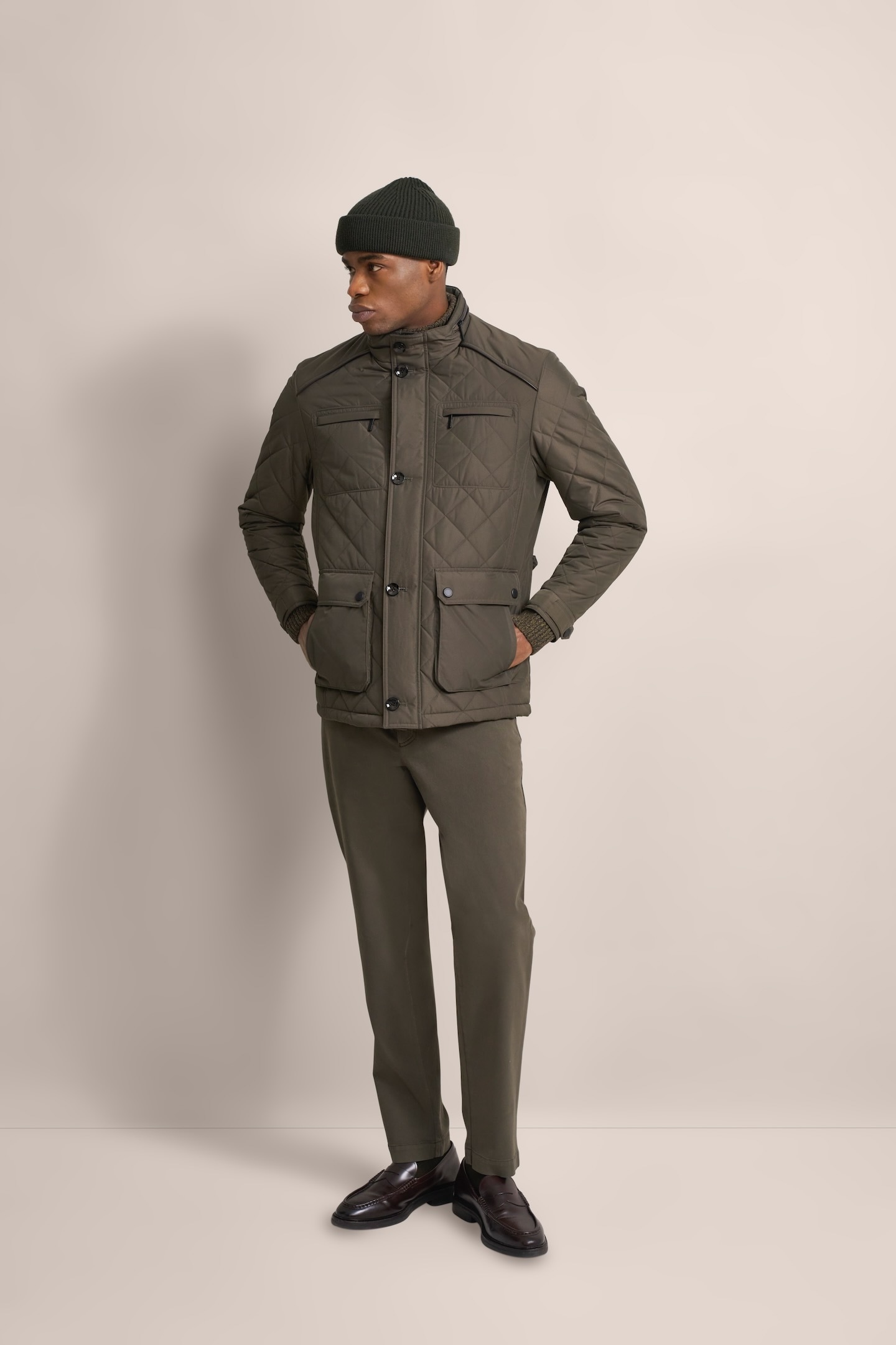 bugatti Langjacke, ohne Kapuze, im Rautenstepp