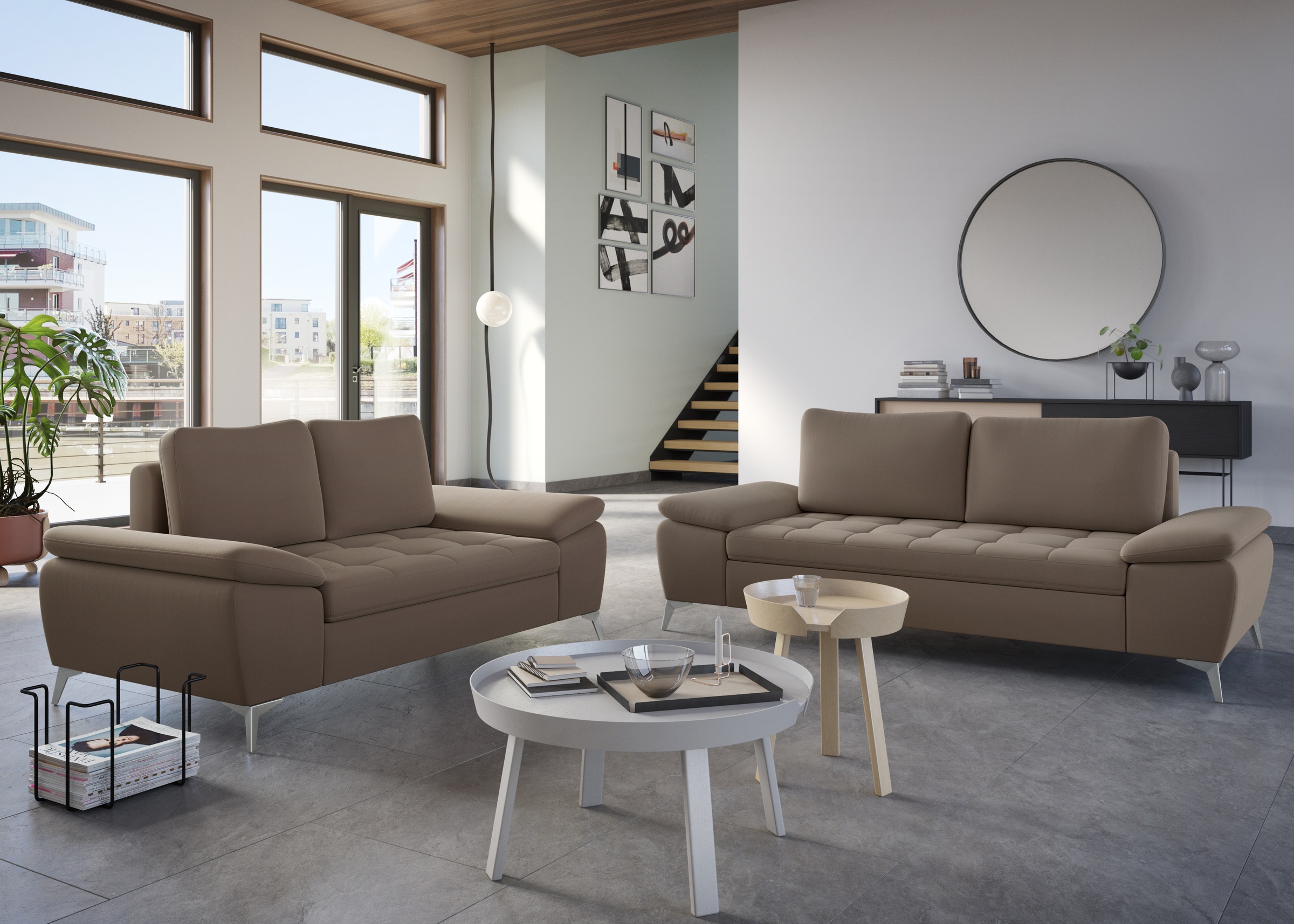 sit&more 2,5-Sitzer »Latigo«, mit hochwertigen Metallfüßen
