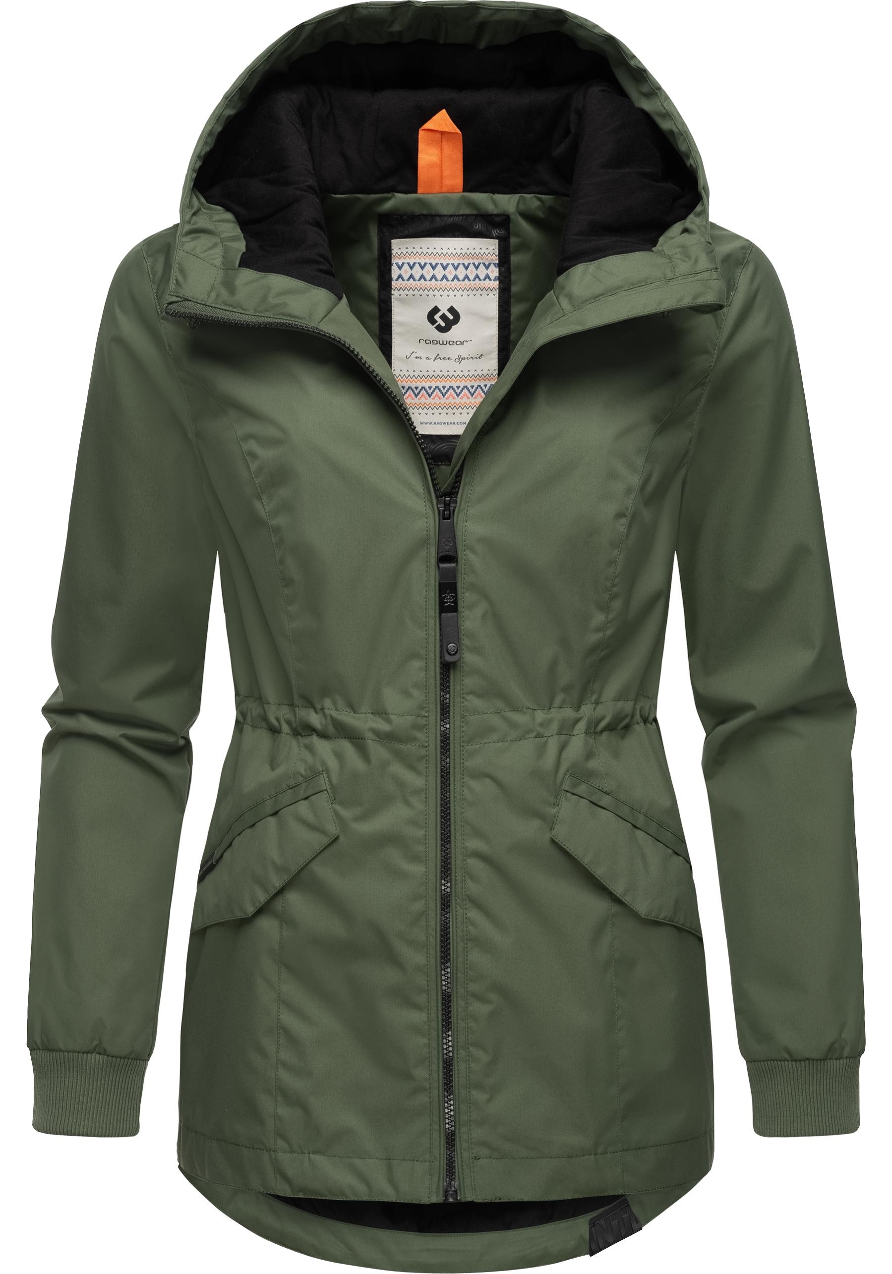 Ragwear Outdoorjacke »Dowey A«, mit Kapuze, Wasser- und winddichte Damen Jacke mit Taillenzugband