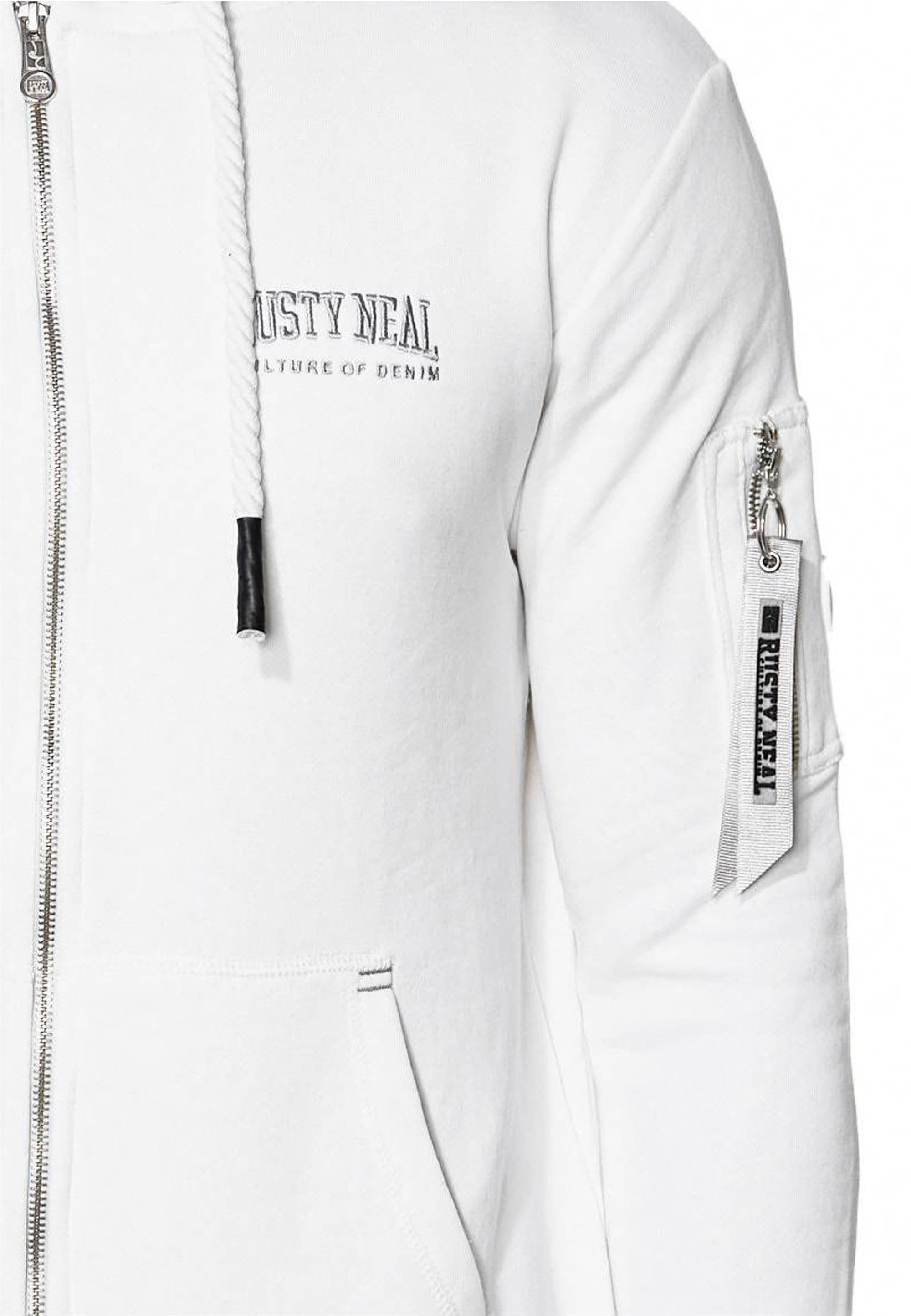 Rusty Neal Sweatjacke, mit stylischer Ärmeltasche