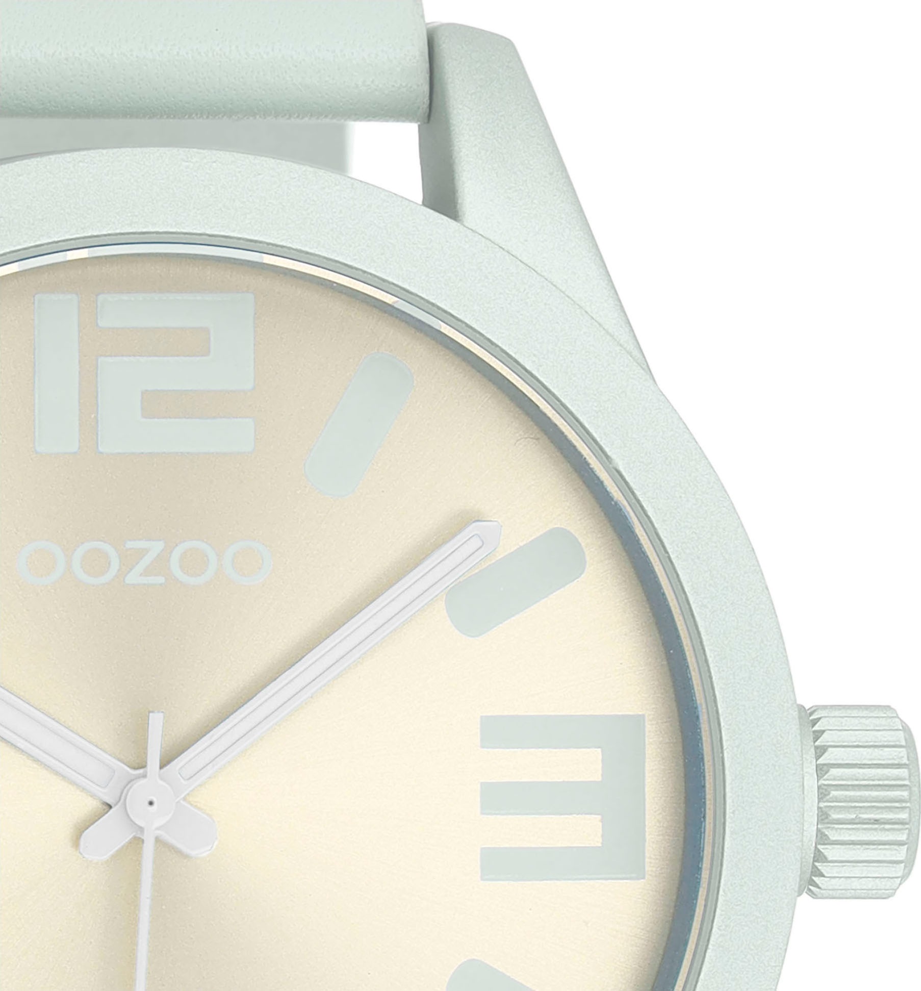 OOZOO Quarzuhr, Armbanduhr, Damenuhr, Herrenuhr, Lederarmband, Ø 46mm