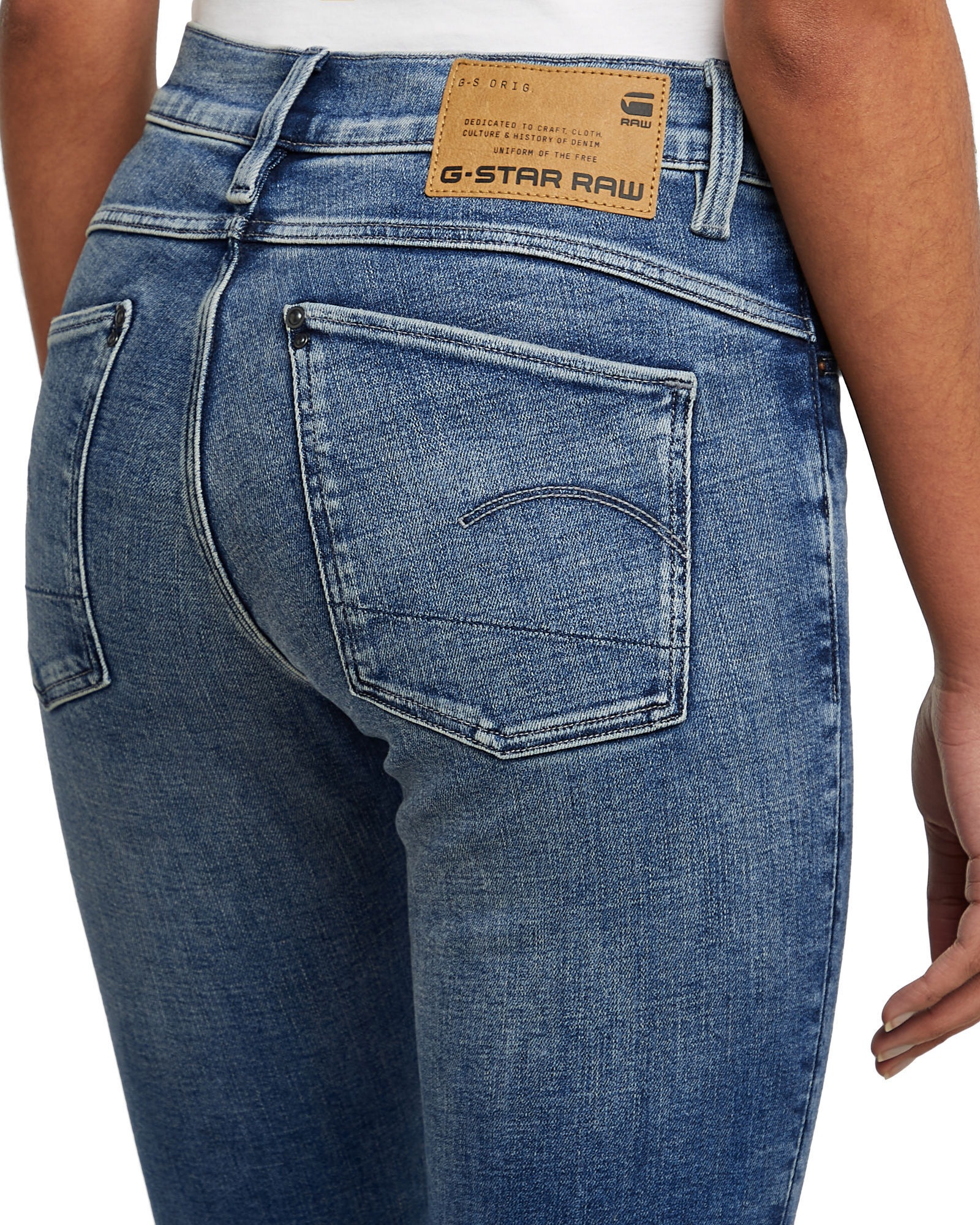 G-star pour femme. D19079-C051-C606 Jeans Lhana Skinny bleu (26/28), Casuel, Coton, Denim 3