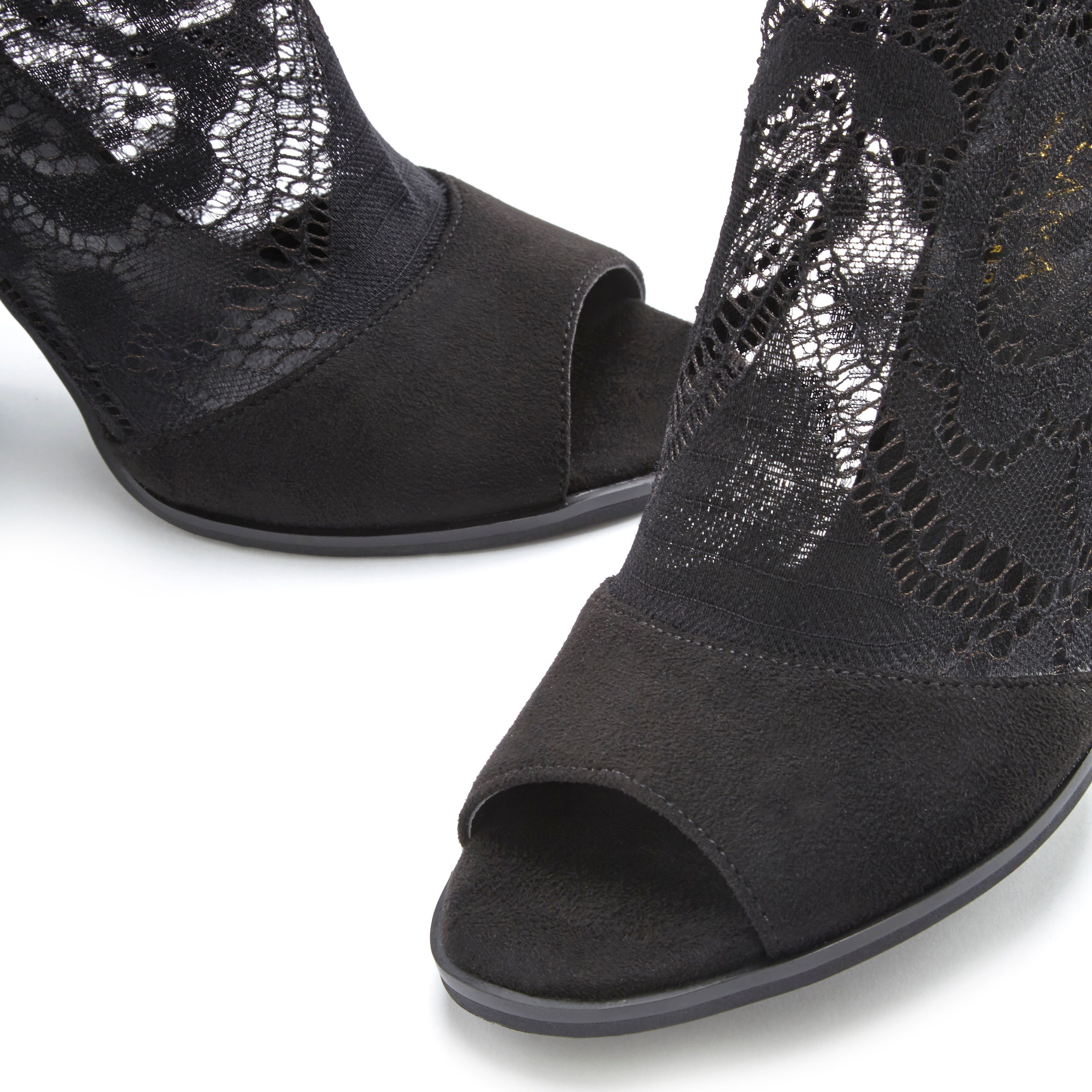 LASCANA Stiefelette, mit elastischer Spitze, modischer Blockabsatz, Sandalette, Ankle Boots