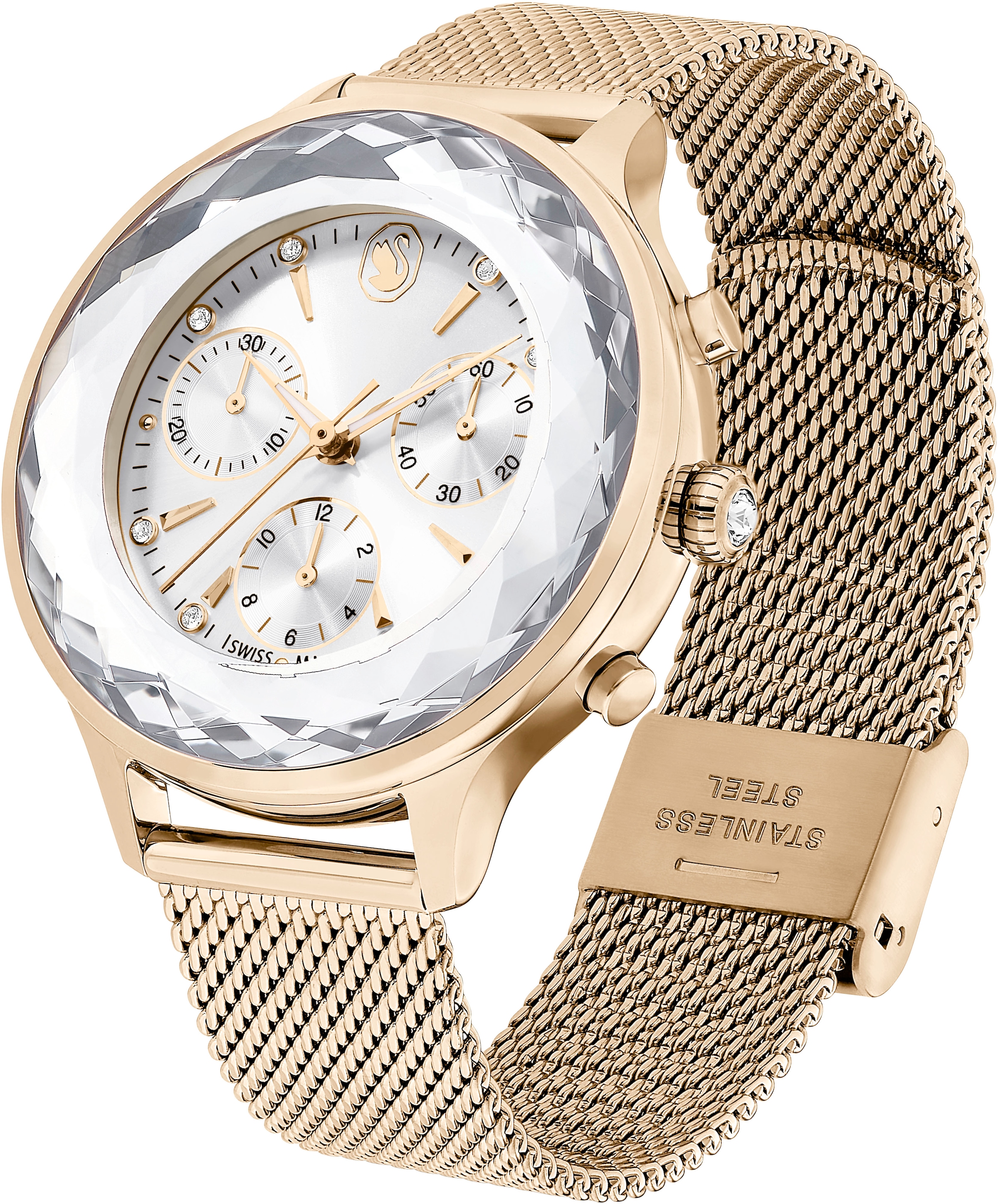 Swarovski Chronograph »NOVA CHRONO«, Armbanduhr, Quarzuhr, Damenuhr, Stoppfunktion, Swarovski®-Kristall