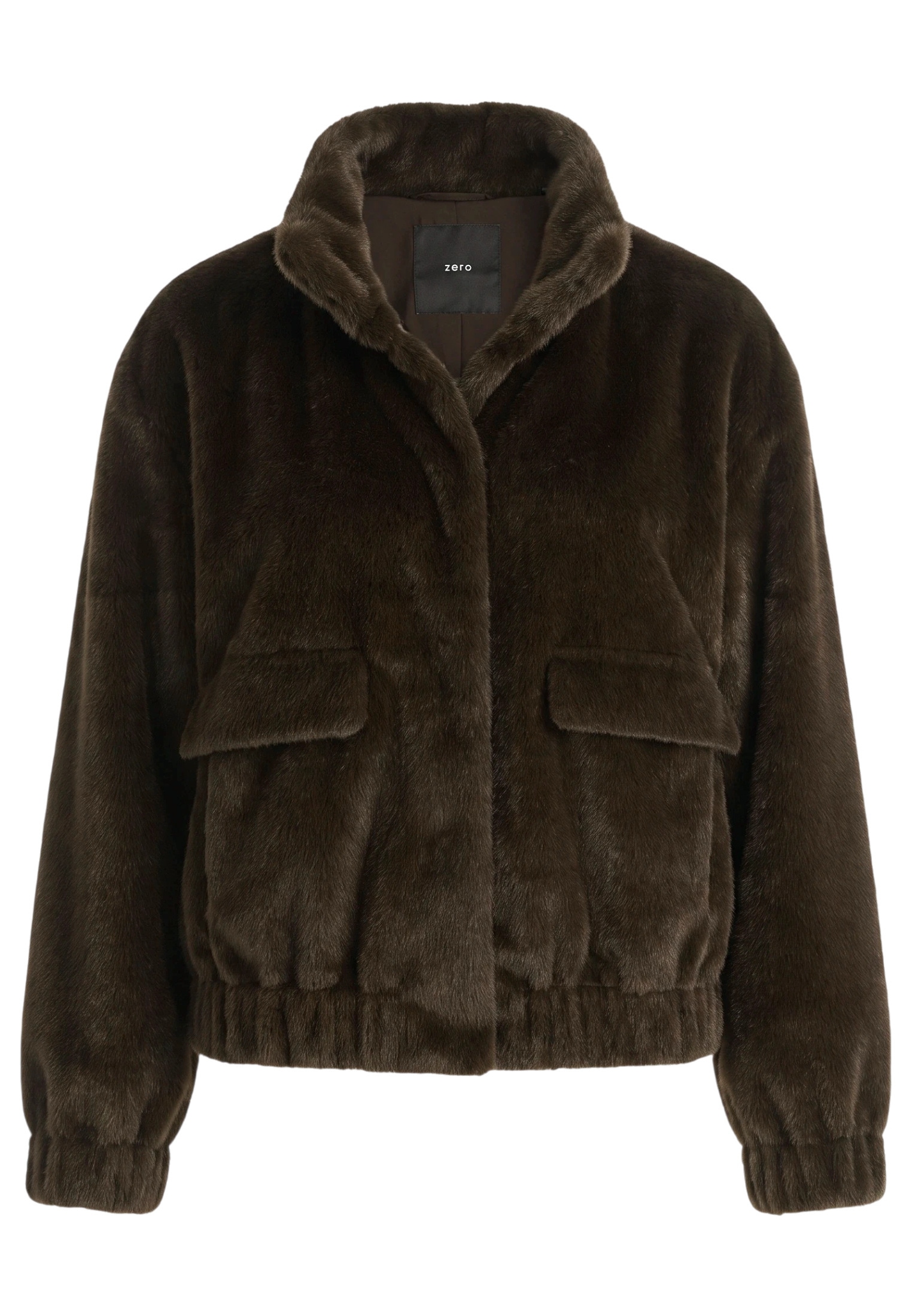 Zero Plüschjacke »Damen mit Stehkragen«