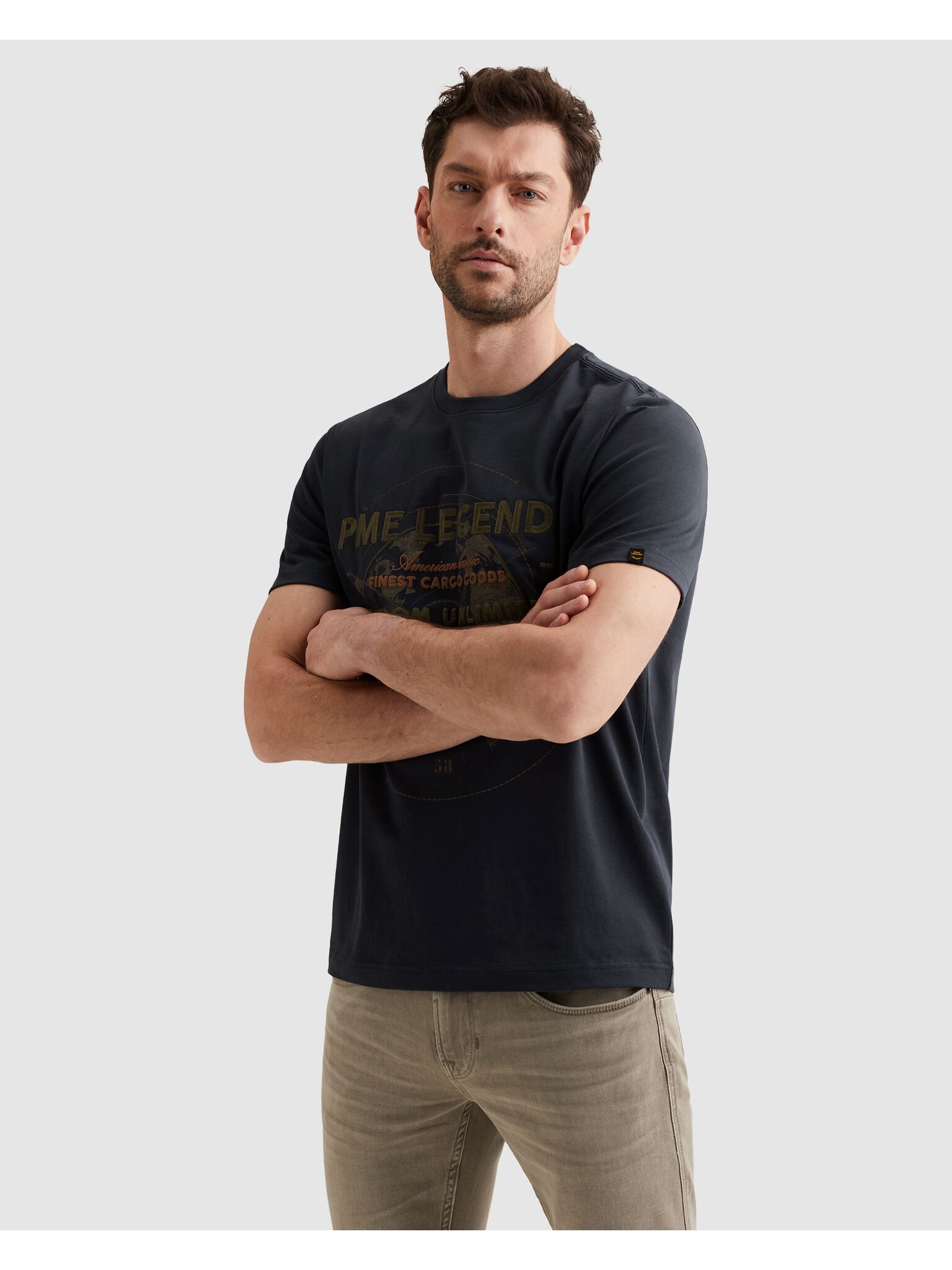PME LEGEND T-Shirt "Short Sleeve R-Neck Heavy Jersey" mit Print, Regular Fit