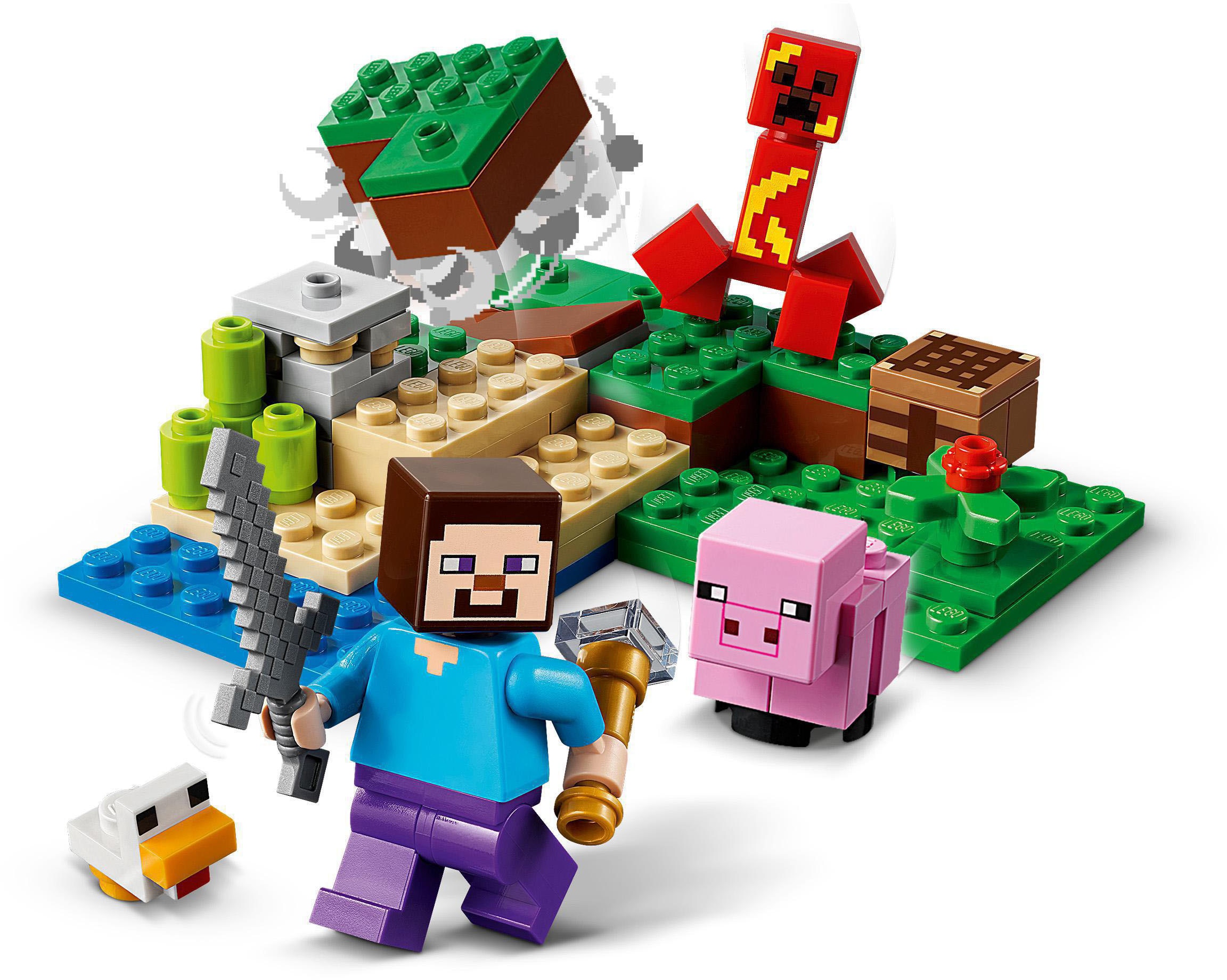 LEGO® Konstruktionsspielsteine »Der Hinterhalt des Creeper™ (21177), LEGO® Minecraft™«, (72 St.)