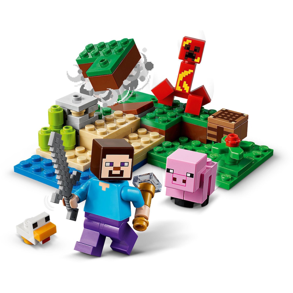 LEGO® Konstruktionsspielsteine »Der Hinterhalt des Creeper™ (21177), LEGO® Minecraft™«, (72 St.)