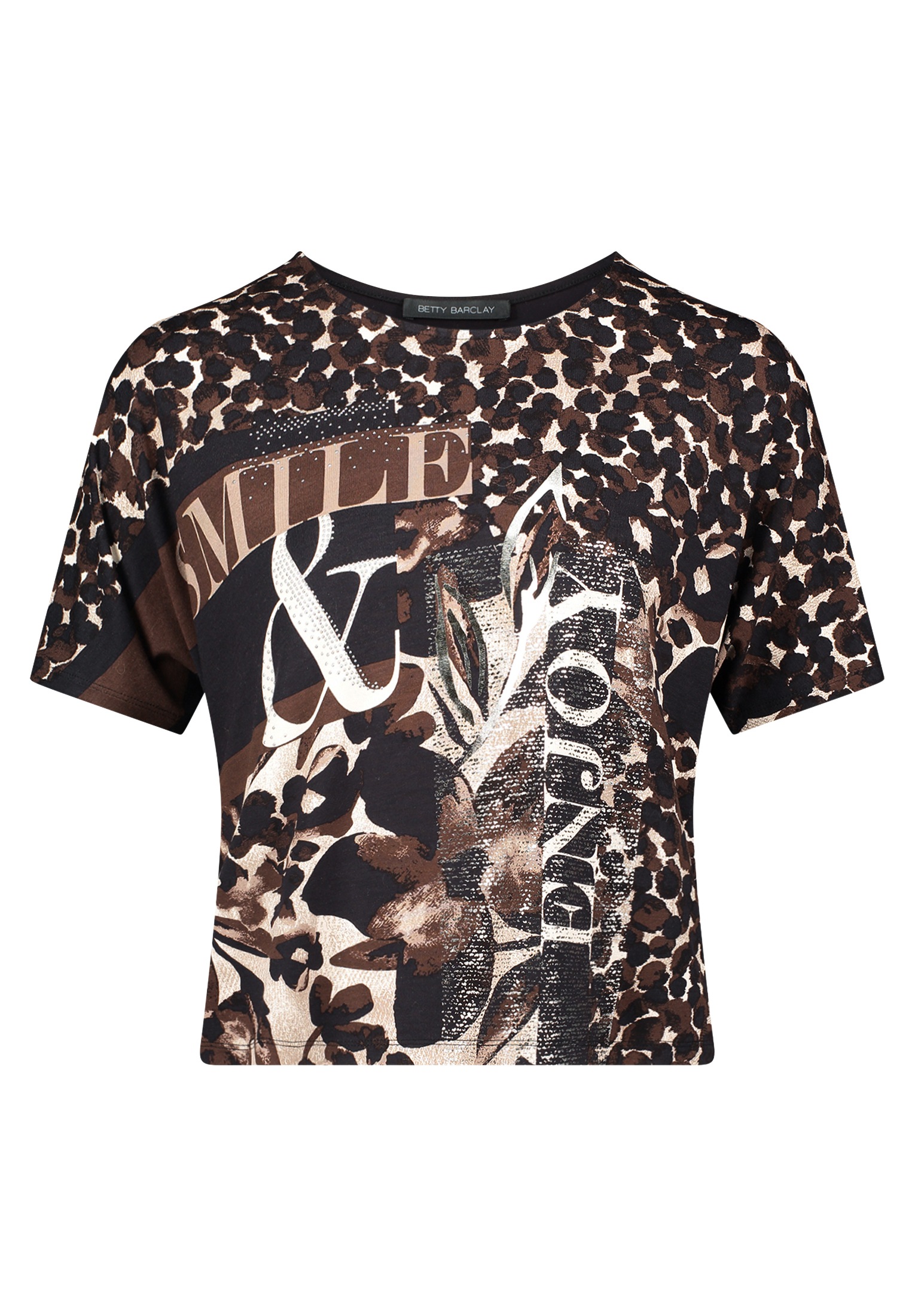 Betty Barclay Kurzarmshirt "Betty Barclay Damen Oversize-Shirt mit Aufdruck günstig online kaufen