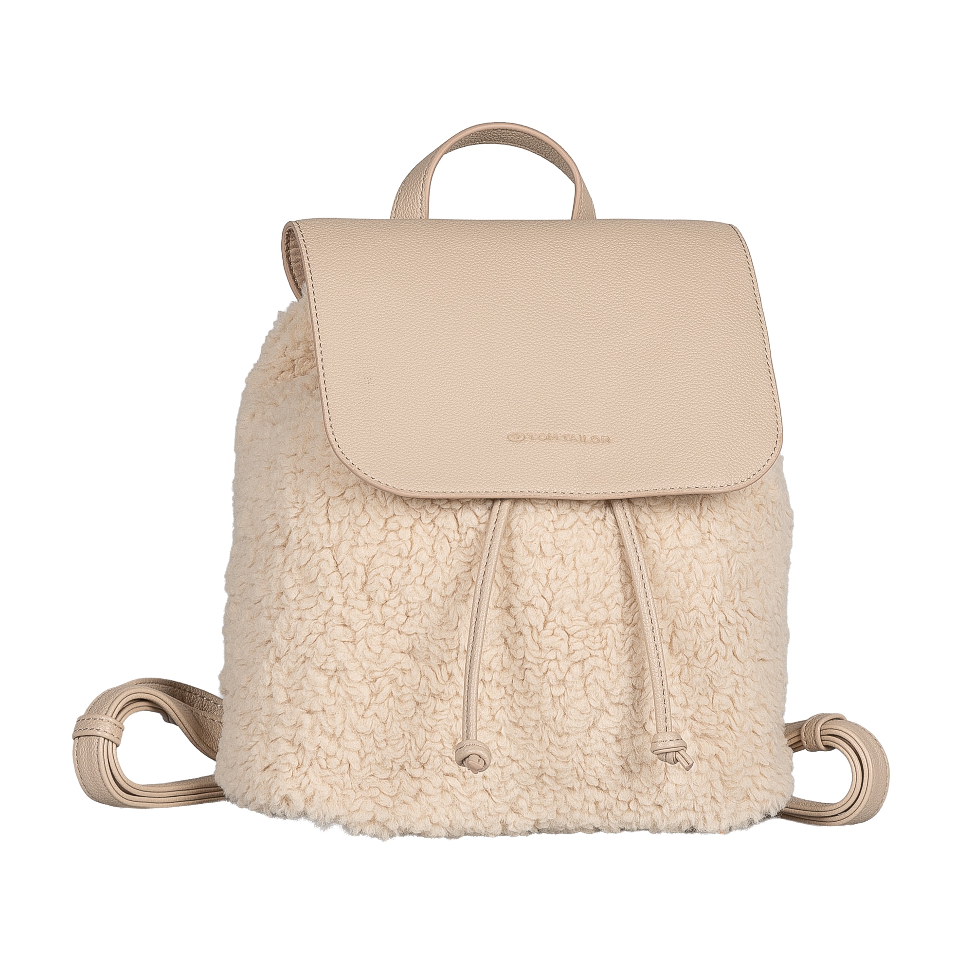 TOM TAILOR Rucksack "Zelina" Damen Freizeitrucksack, Cityrucksack in Plüsch-Optik