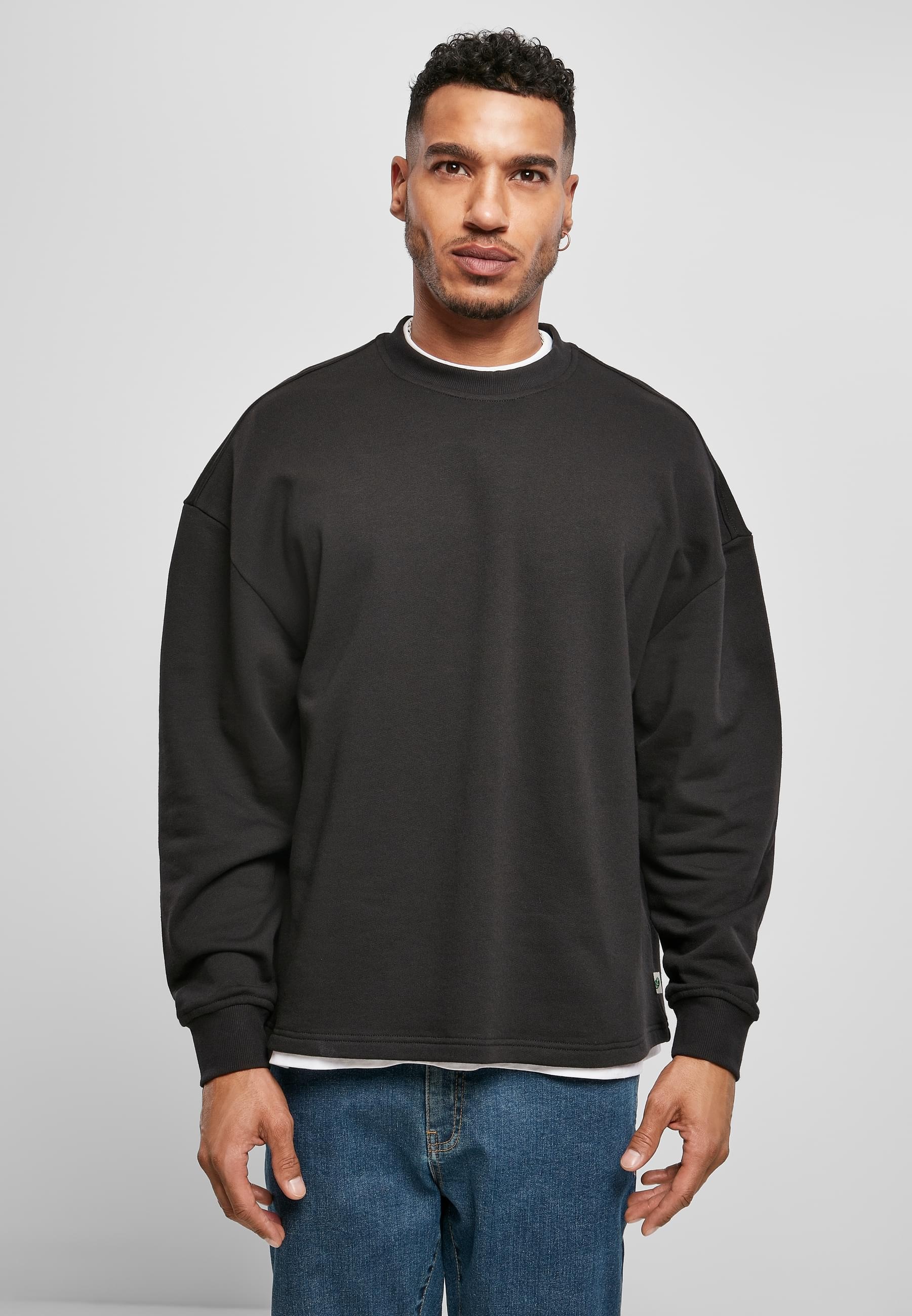 URBAN CLASSICS Rundhalspullover »Urban Classics Herren Organic Oversized Boxy Crew«, (1 tlg.)