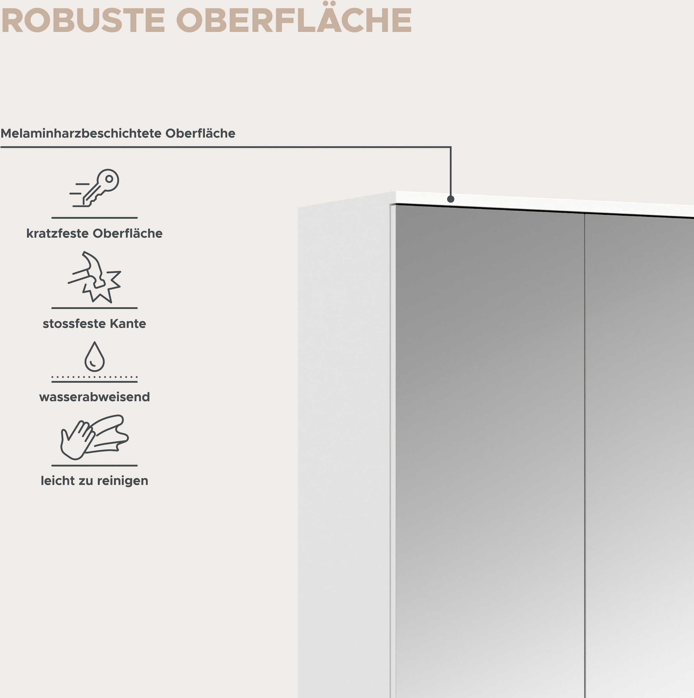 INOSIGN Garderoben-Set »Trondheim, Breite 183 cm, 5-teilig, bestehend aus:«, (Set, 4 St.), 2x Garderobenschrank, 1 Kommode, 1 Garderobenstange, 1 Ablageboden