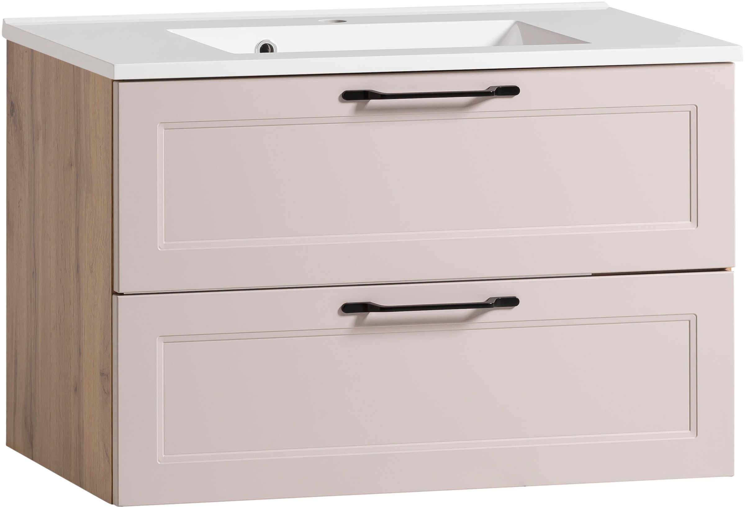 welltime Badmöbel-Set »Lana«, (Komplett-Set, 2 St.), Badezimmer-Set, 2-teilig, inkl. Waschbecken, 80 cm breit