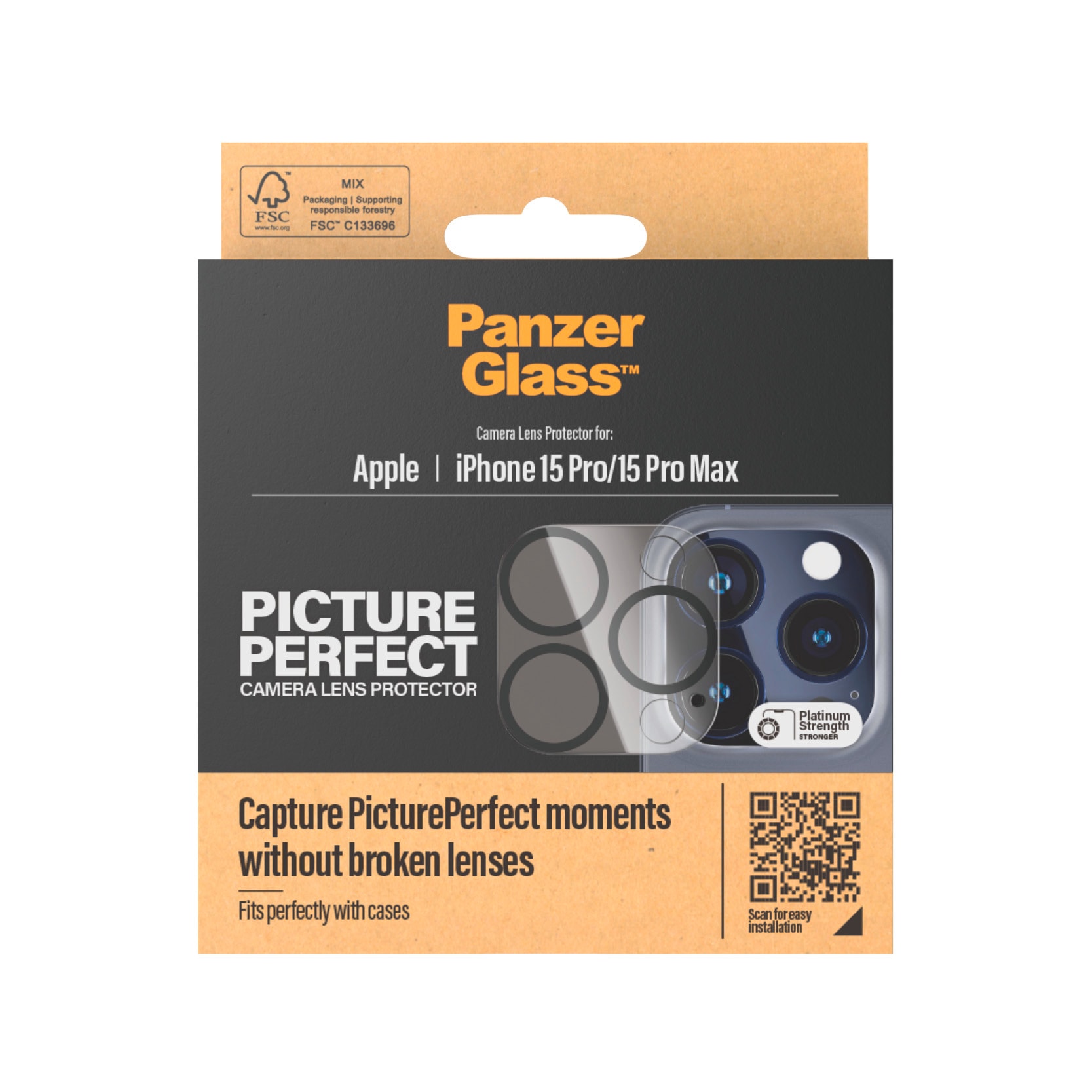 PanzerGlass Kameraschutzglas »PicturePerfect Camera Protector«, für iPhone 15 Pro-iPhone 15 Pro Max