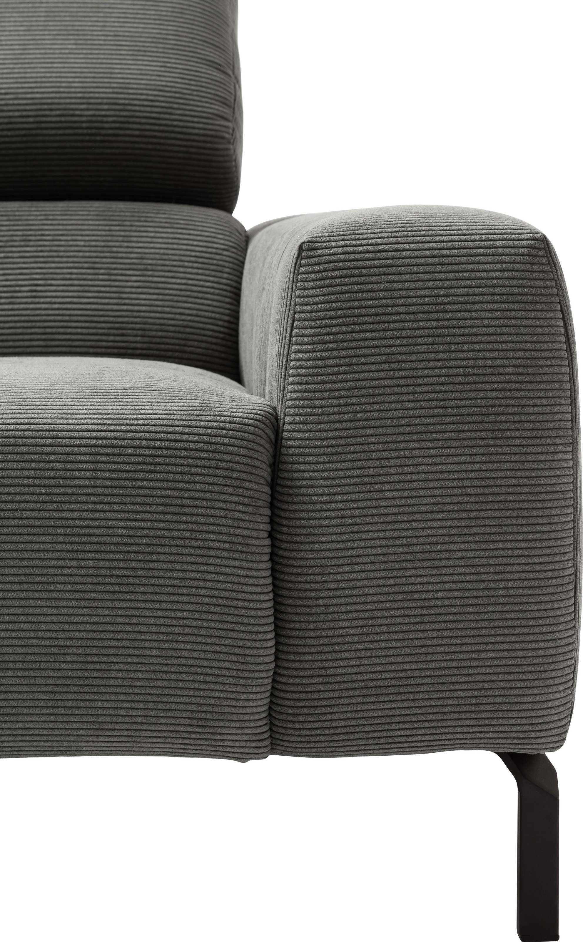 Places of Style Ecksofa »Claya, L-Form, incl. Kopfteilverstellung, Breite 276 cm«, wahlweise elektrischer Sitzvorzug