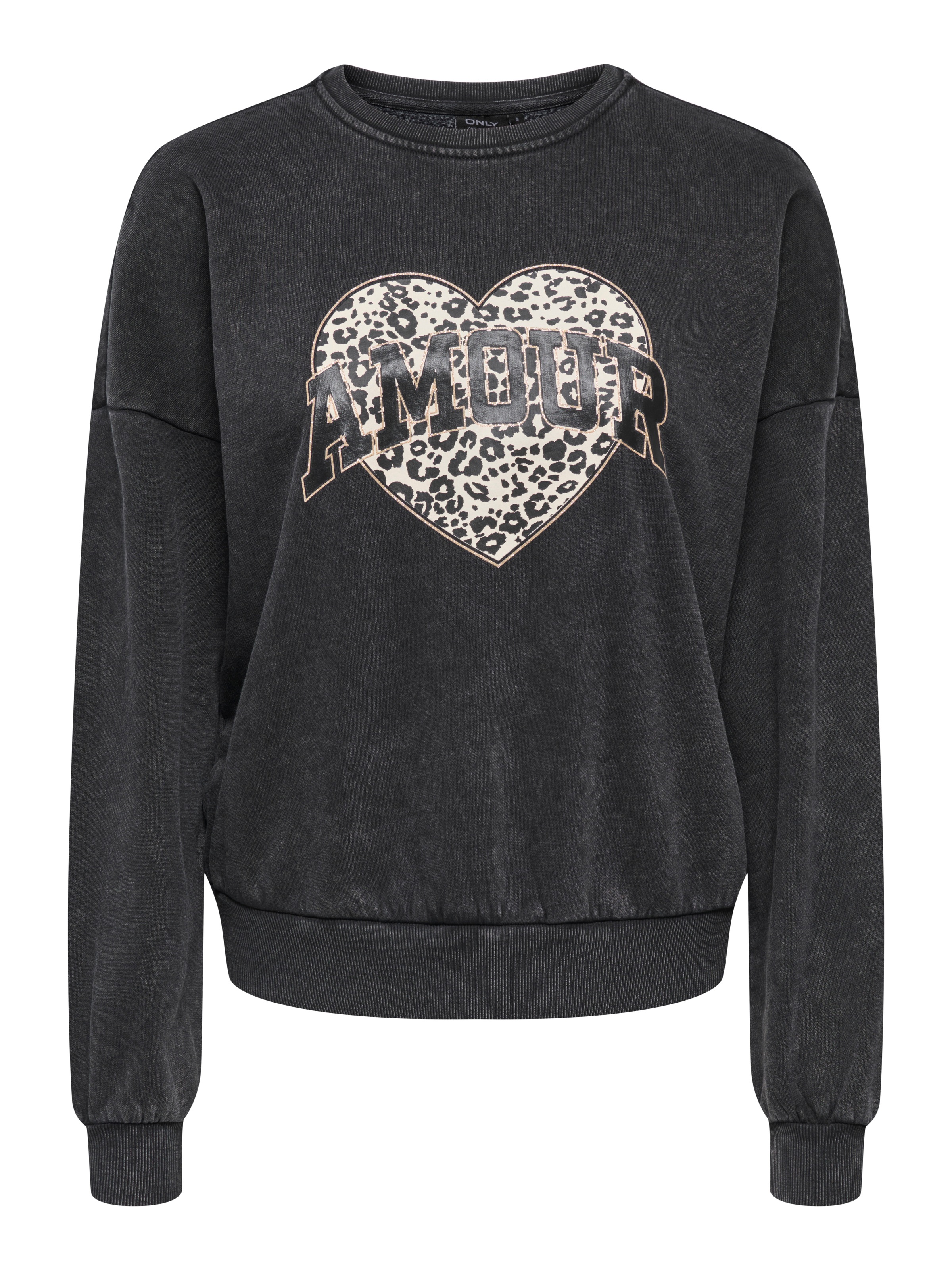 ONLY Sweatshirt "ONLLAUREN L/S LEO O-NECK CC SWT" günstig online kaufen