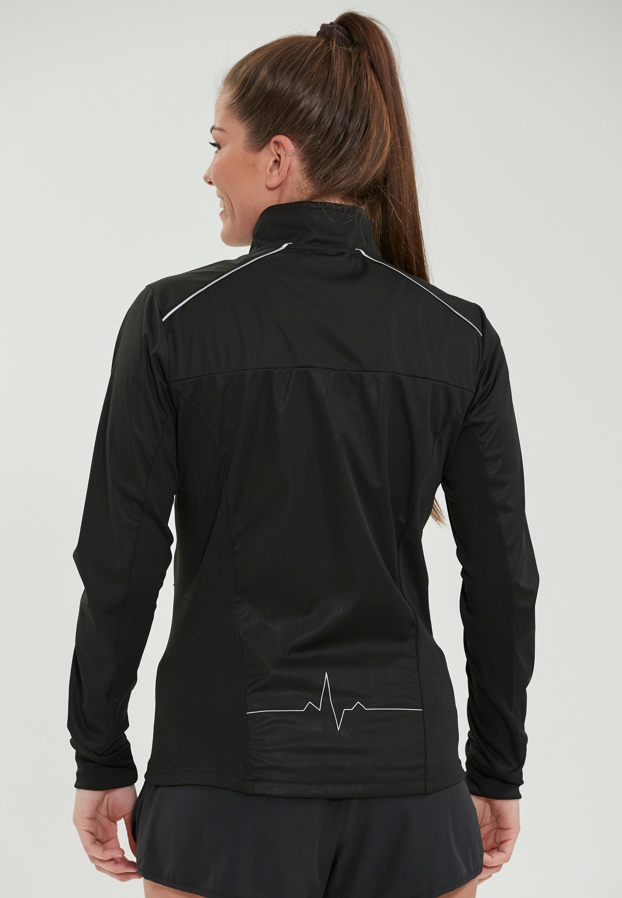 Laufjacke ELITE LAB "Heat", Damen, Gr. 38, schwarz, 100% Polyester, unifarben, normal, hoch geschlossener Ausschnitt, Jacken, aus wasserabweisendem Material 3