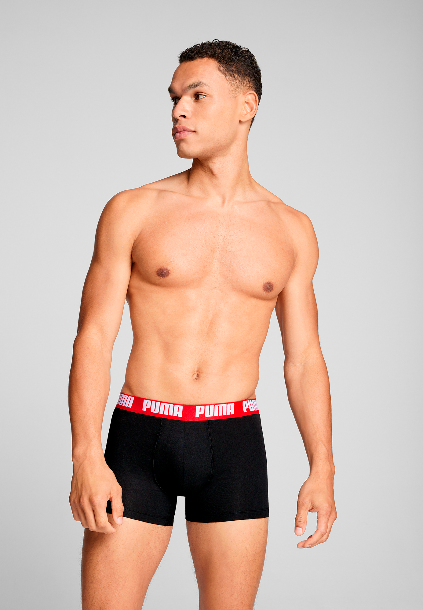 Thumbnail - PUMA Boxershorts "PUMA MEN EVERYDAY LOGO PRINT BOXERS 2P", (2er Pack), 1x uni und 1x allover Logodruck
