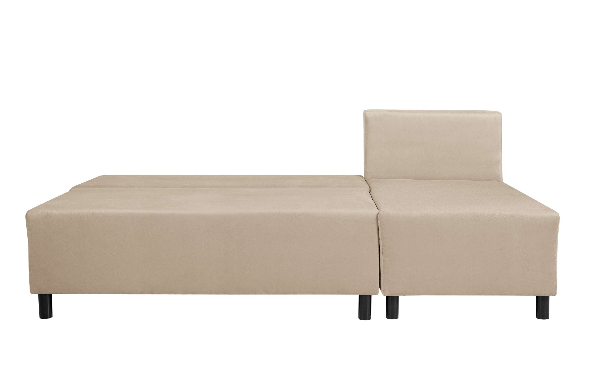 INOSIGN Ecksofa »IWALANI, Schlafsofa mit Bettkasten, Recamiere beidseitig montierbar«, L-Form, B/T/H 199/135/83 cm, Struktur weich & Velvet