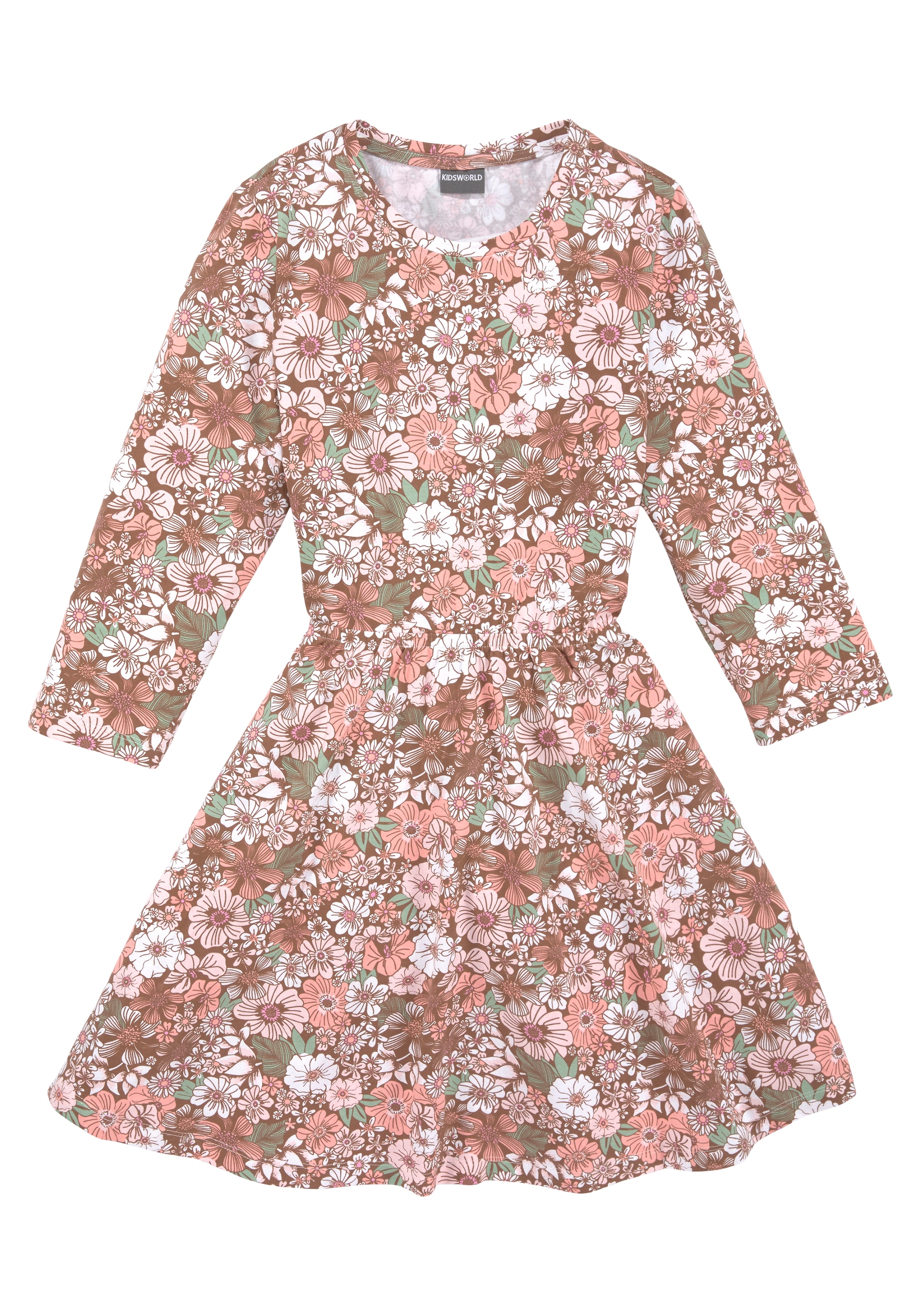 mit Blumen bedruckt 3/4 Skaterkleid, online bestellen | Arm, KIDSWORLD BAUR