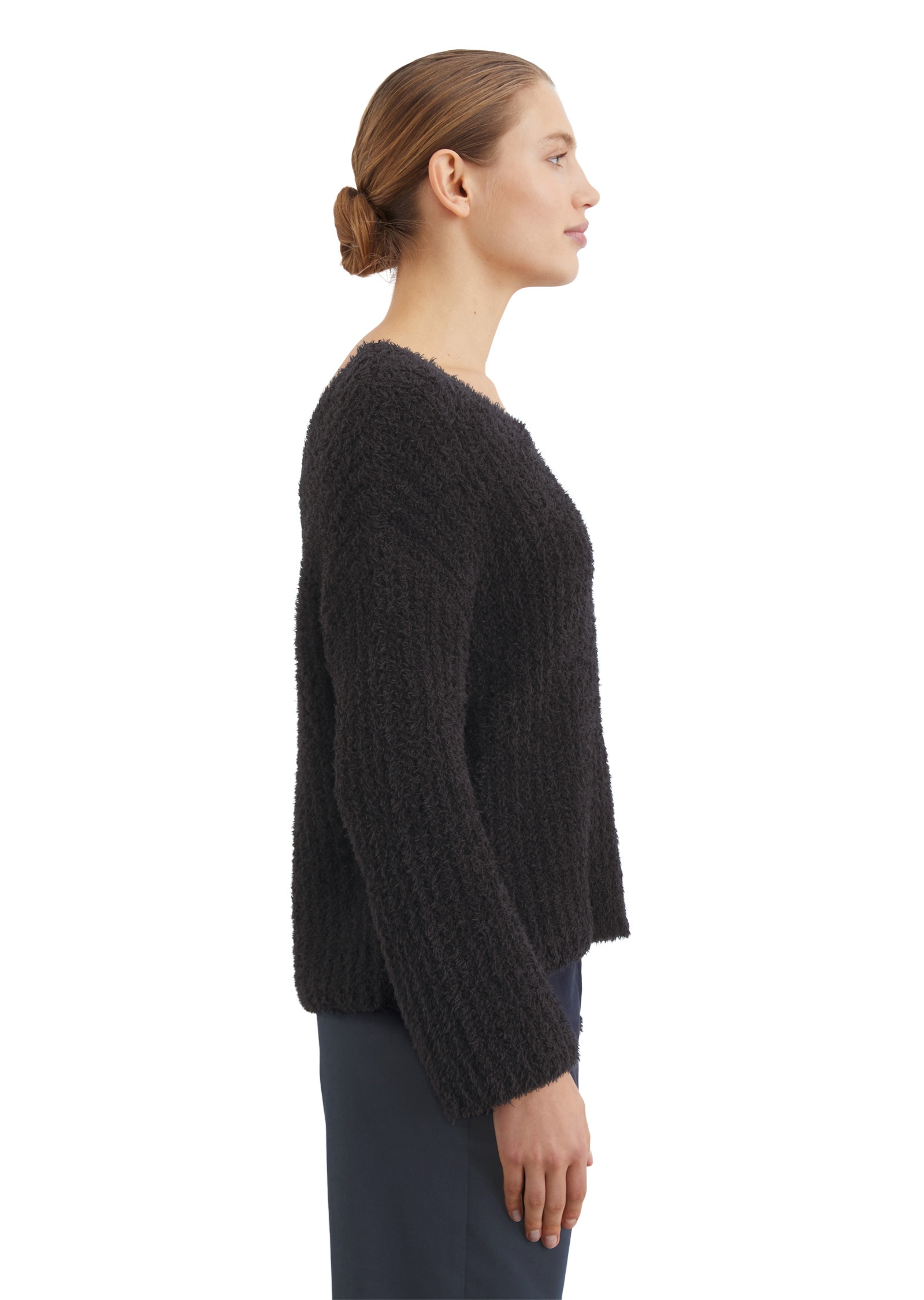 Marc OPolo Strickpullover "aus gefranstem Bändchengarn" günstig online kaufen