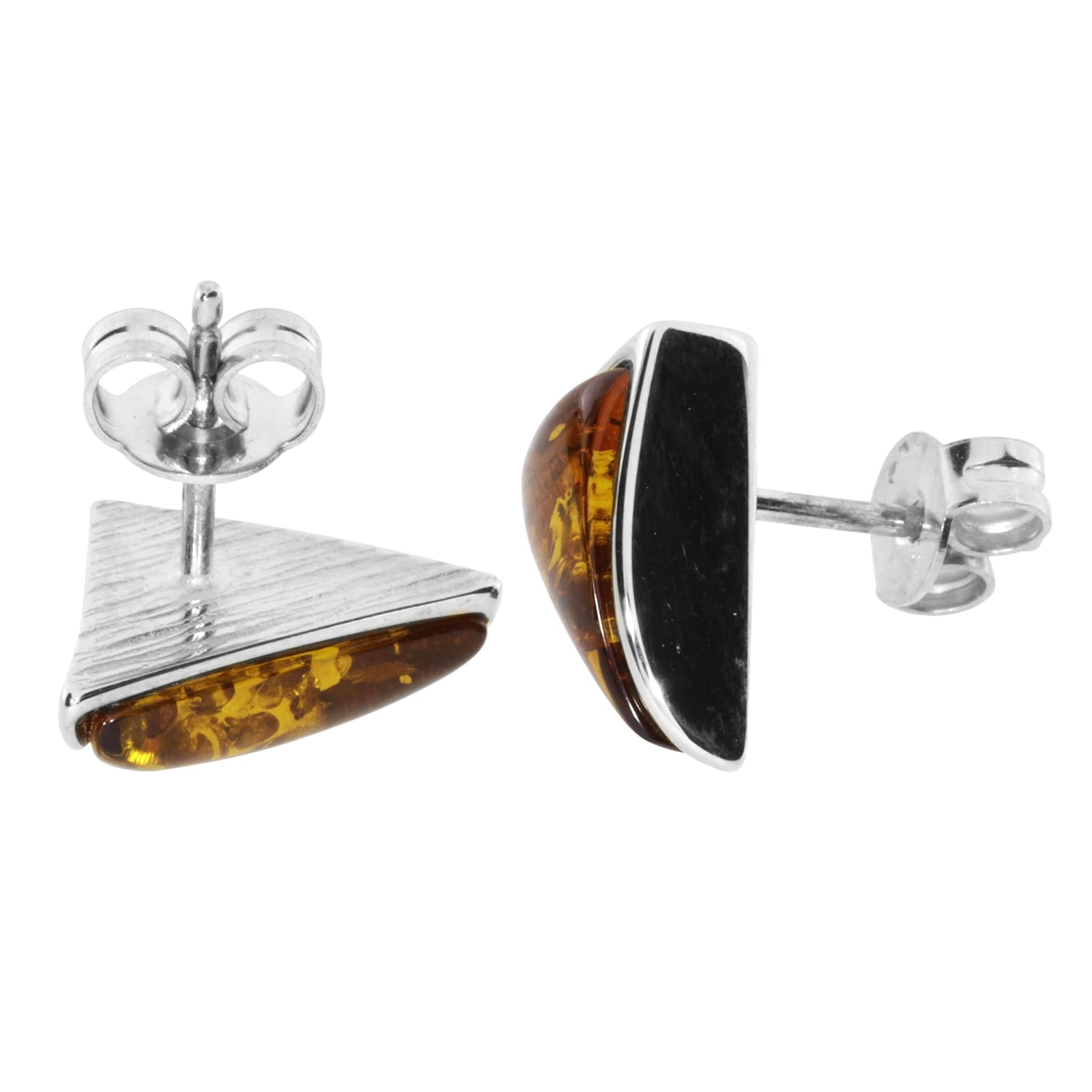 OSTSEE-SCHMUCK Paar Ohrstecker »- Levke - Silber 925/000 - Bernstein«