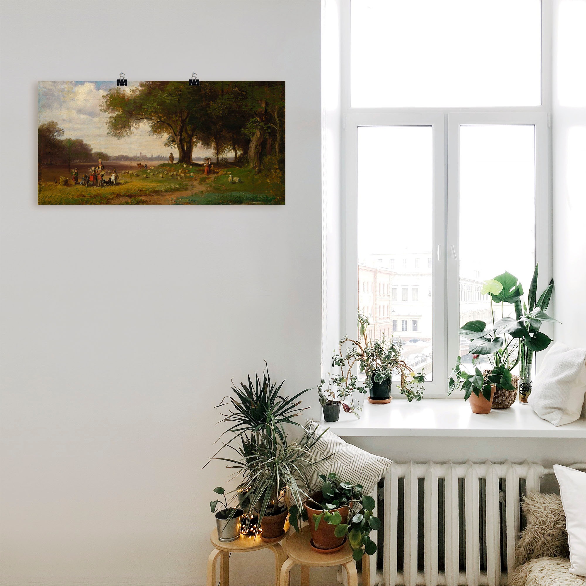 Artland Wandbild »Landschaft vor München mit Schäfer«, Europa, (1 St.), als Poster, Wandaufkleber in verschied. Größen