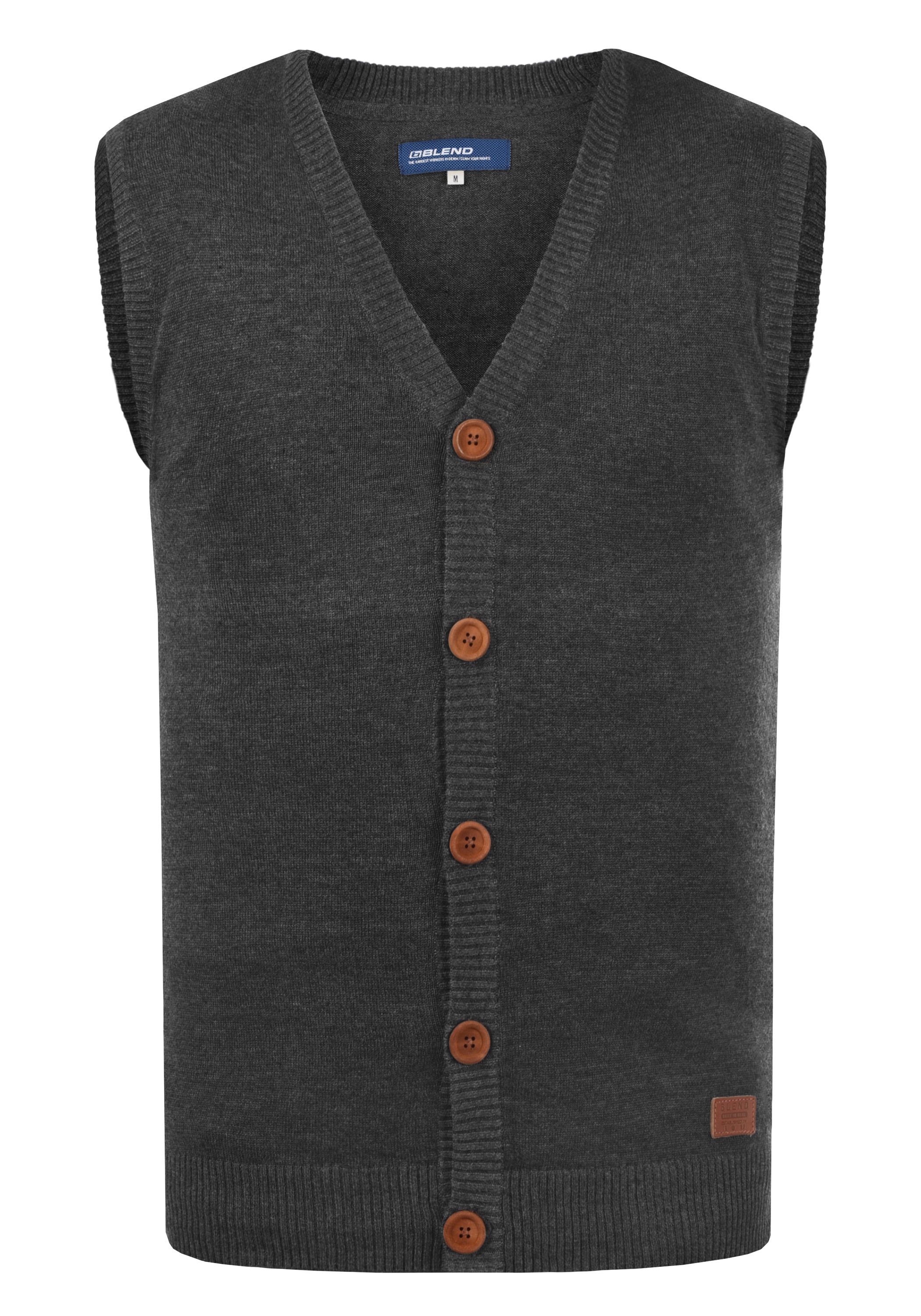 Blend Pullunder "BHLennardo" Stilvoller Pullunder mit Holzknopf-Leiste günstig online kaufen