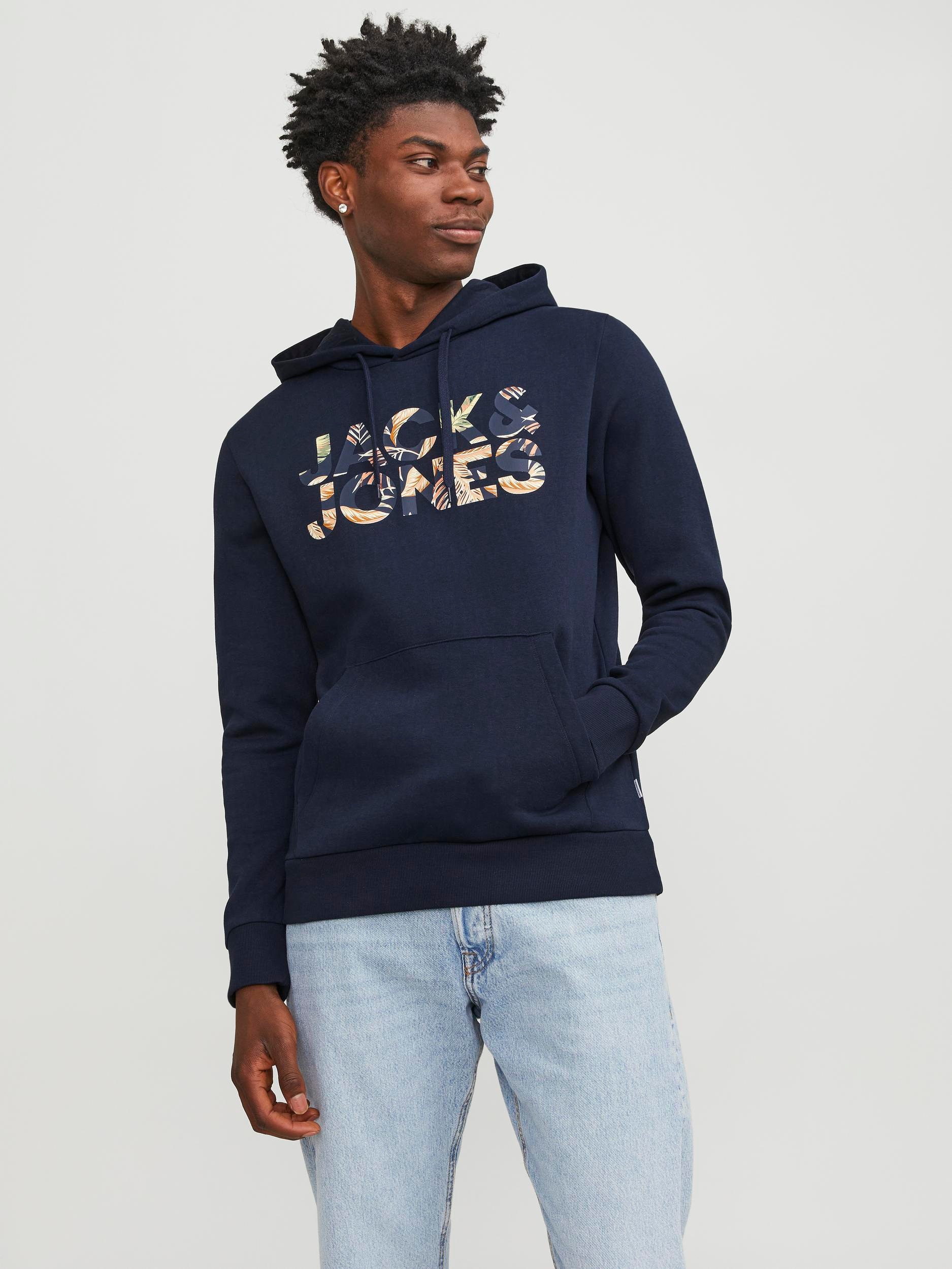 Jack & Jones Kapuzensweatshirt "JJEJEFF CORP LOGO SWEAT HOOD LN"