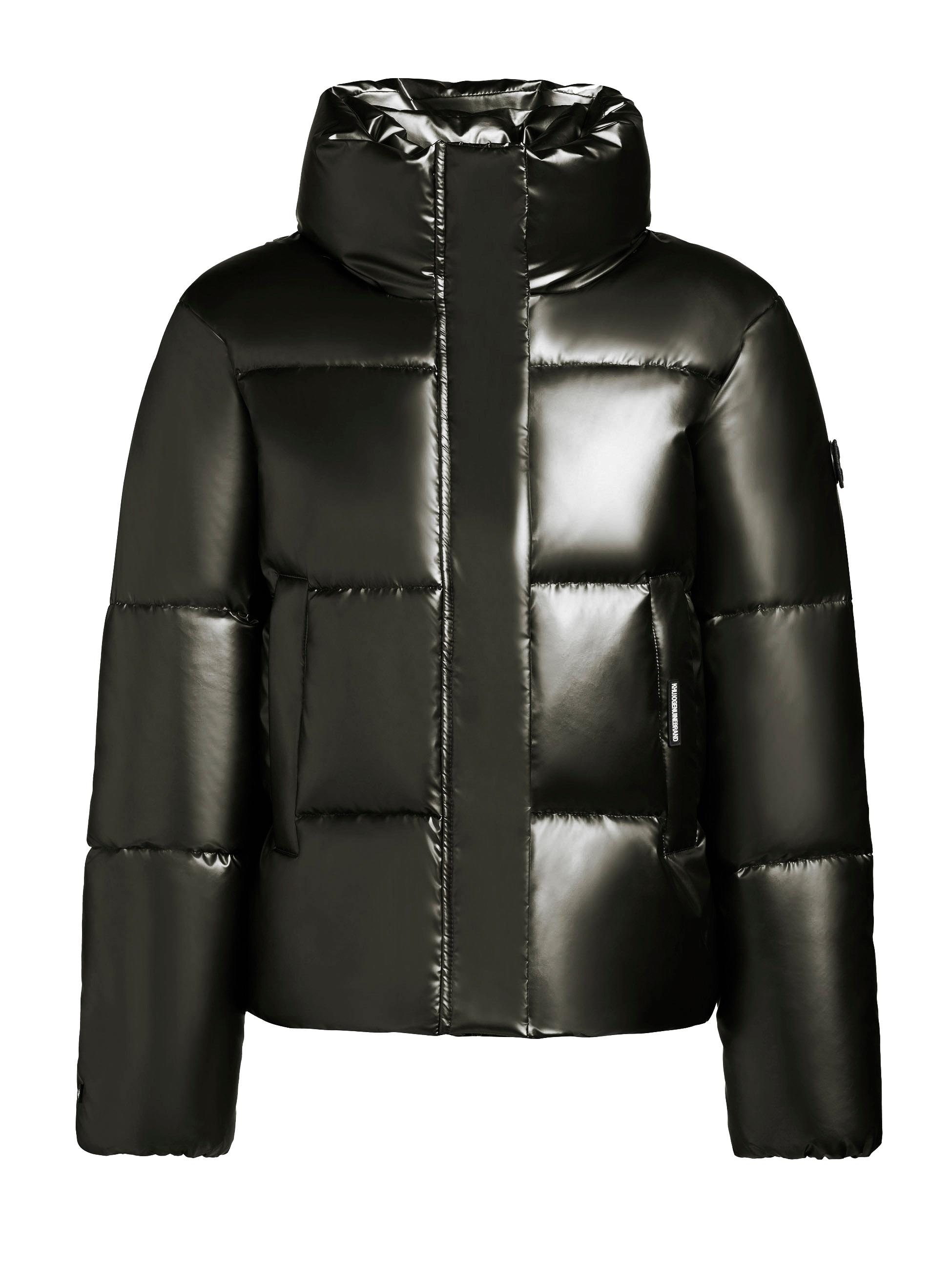 khujo Steppjacke »Rinja Shiny-YM«, ohne Kapuze, Glänzende kurze Winterjacke für Damen