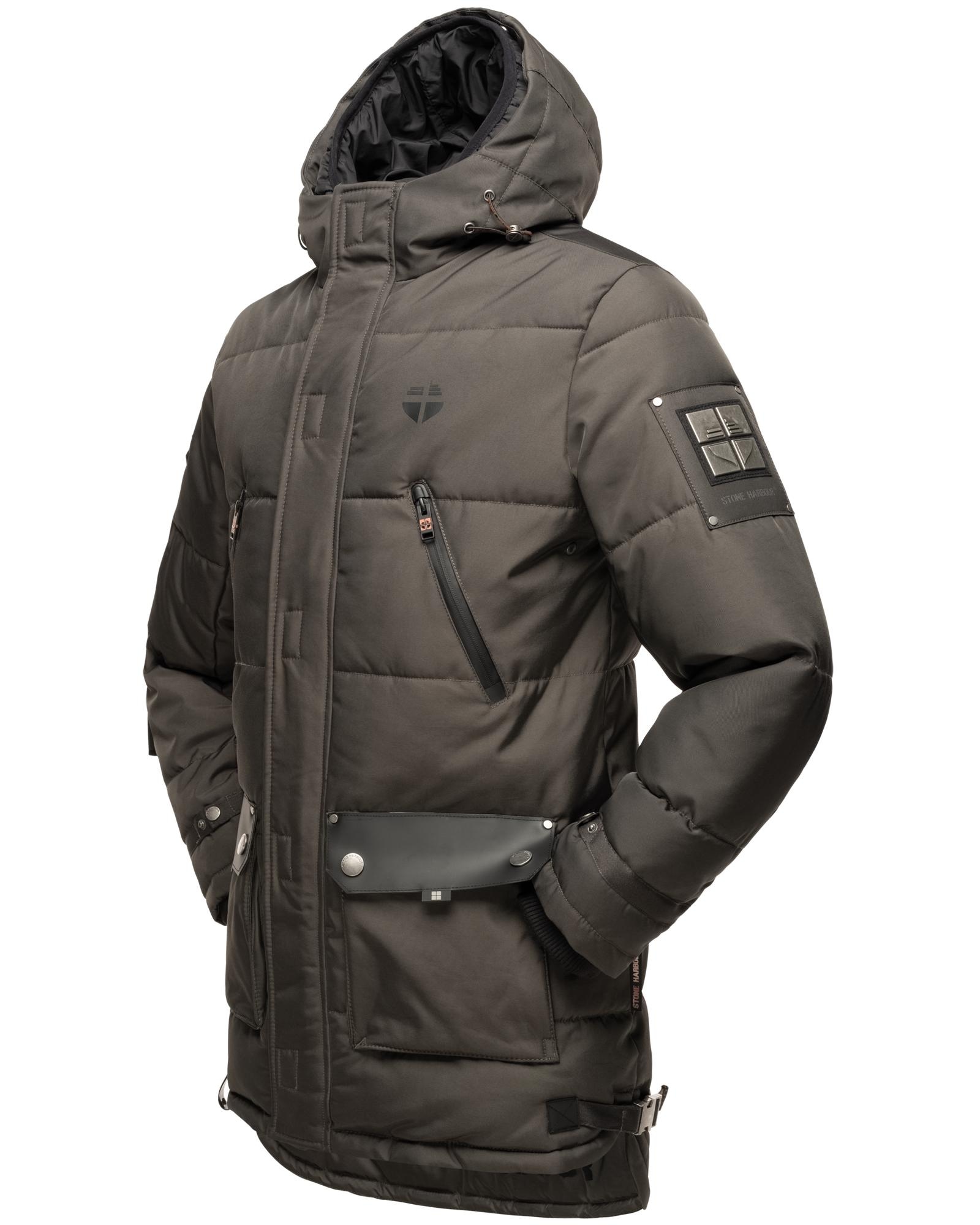 Stone Harbour Winterjacke "Tahaa", mit Kapuze, Warm gefütterter Herren Wintermantel mit doppelter Kapuze