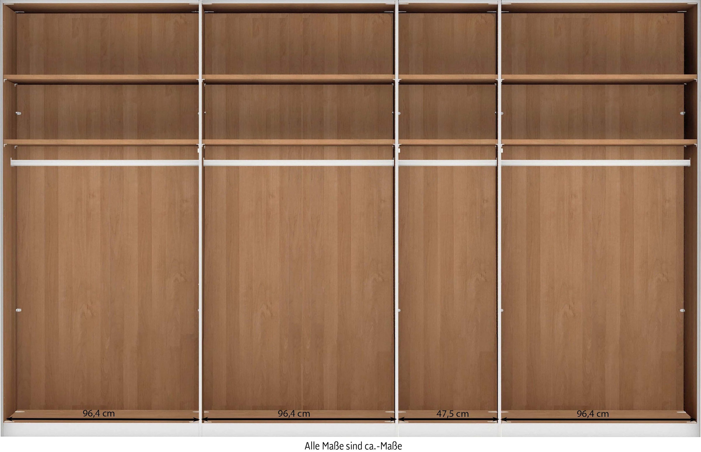 WIEMANN Drehtürenschrank »Cardiff, Massivholztüren in Kombination mit Glas- oder Spiegeltüren«, (4 Breiten, 2 Höhen 216/236cm auswählbar), hochwertiges Design in langlebiger Qualität, viel Stauraum