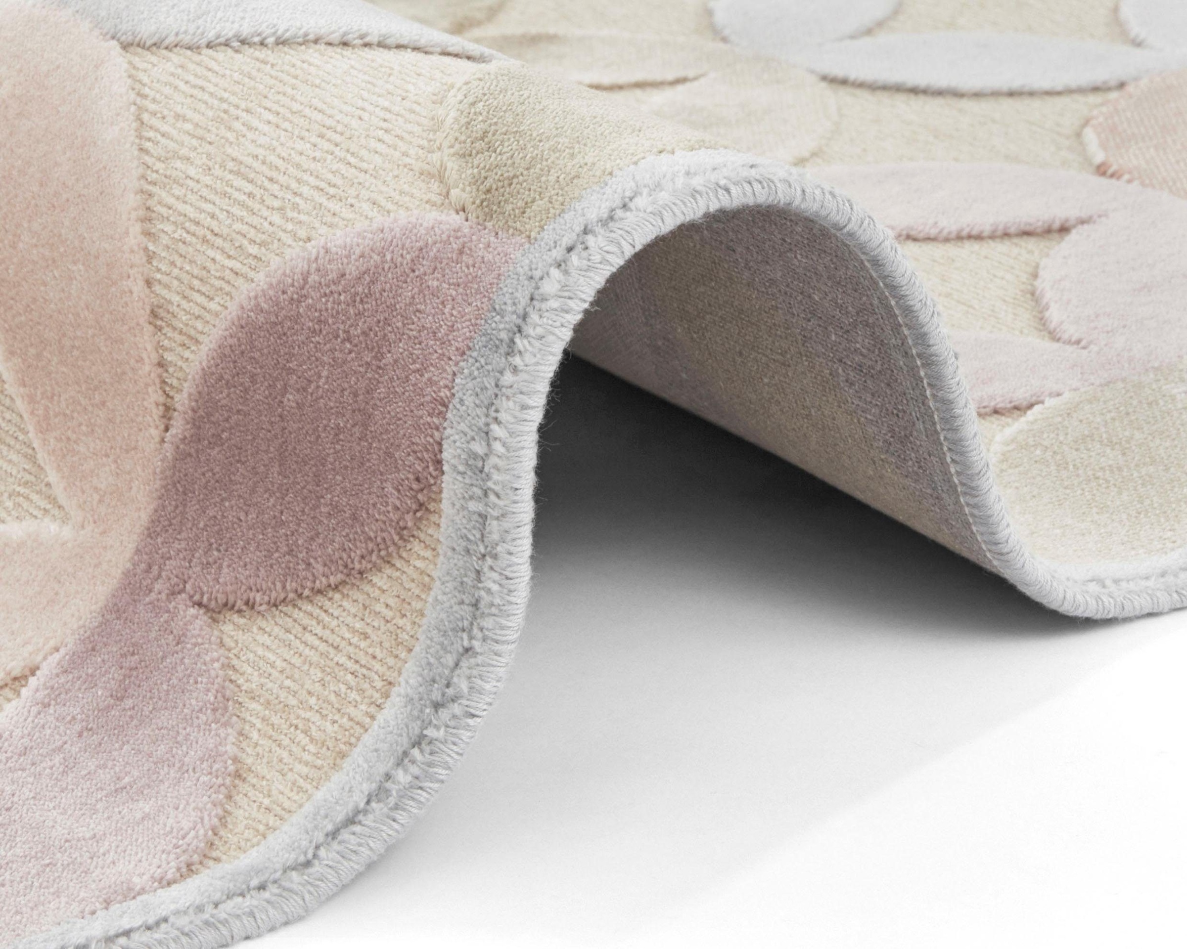 ELLE DECORATION Läufer »Chiers«, rechteckig, 8 mm Höhe, Kurzflor, Velour, Geometrisches Muster, Hoch-Tief Struktur