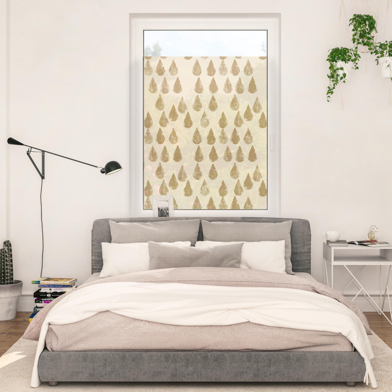 Fensterfolie »Fensterfolie selbstklebend, Sichtschutz, Golden Drops - Gold«, 1 St.,...