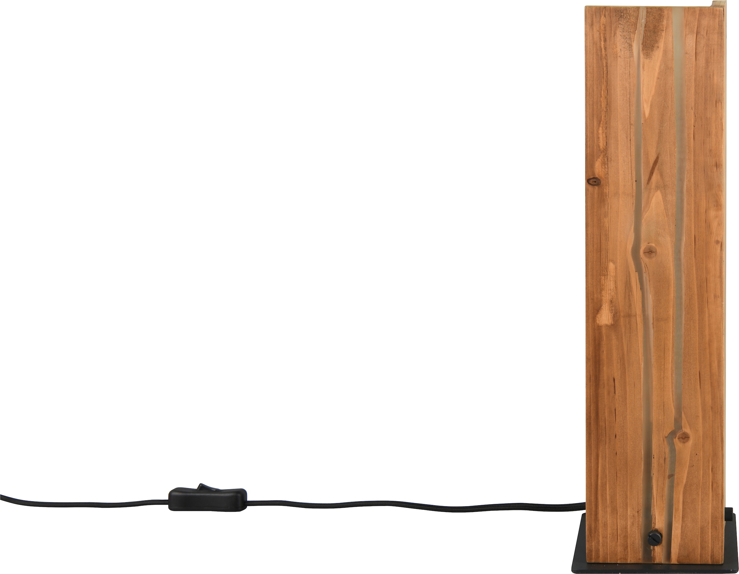 TRIO Leuchten Tischleuchte »KARUNI, Tischlampe aus Metall + Holz naturbelassen, indirektes Licht« E27 1 Stk. warmweiß - kaltweiß exkl 1x E27 max 10W Höhe 40cm Holz Nachttischlampe Schreibtischlampe