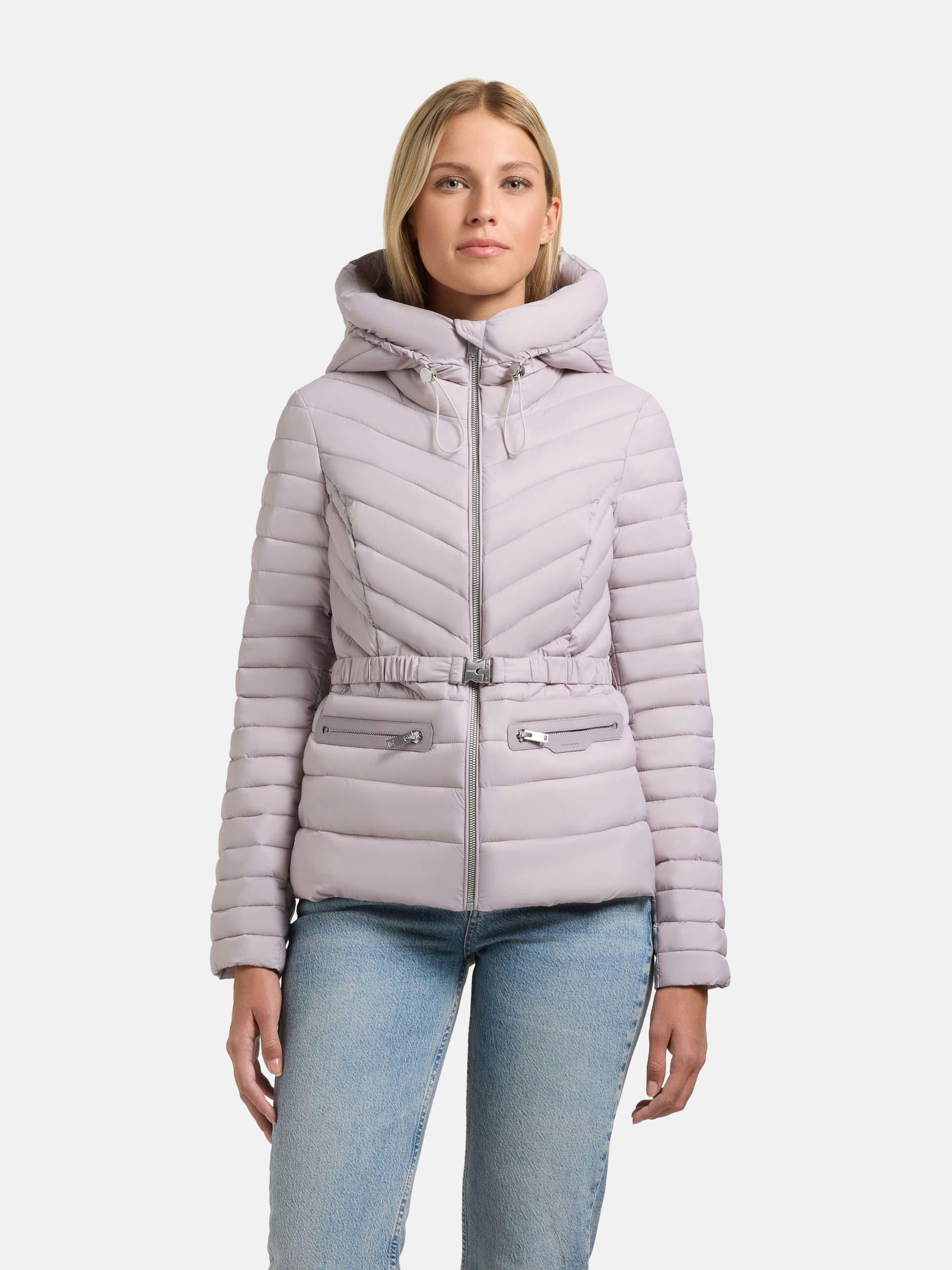 khujo Outdoorjacke "Lorella" mit Kapuze Übergangsjacke mit Kapuze und Taillengürtel