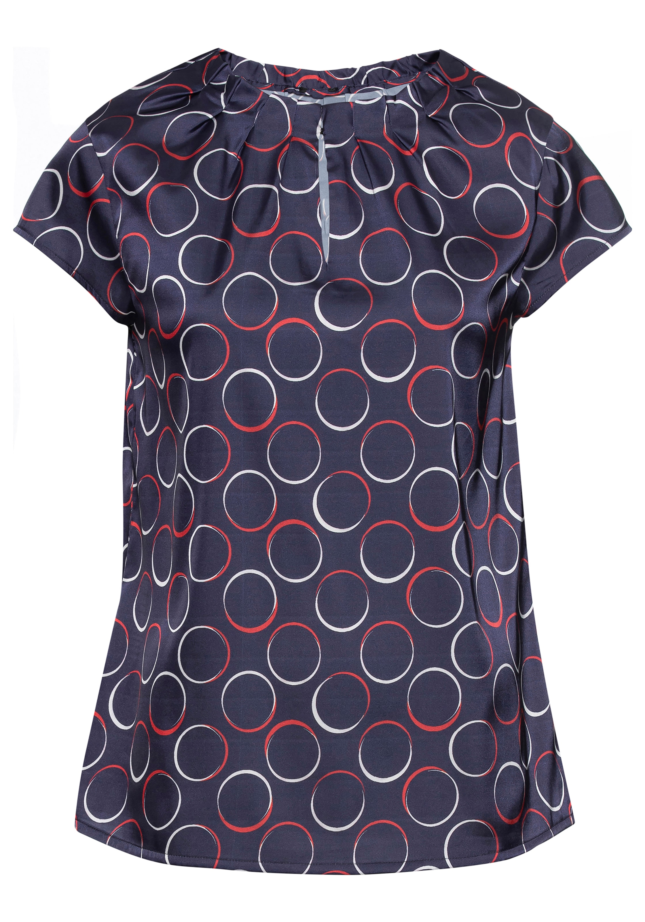 HECHTER PARIS Druckbluse, mit Raffung am Hals